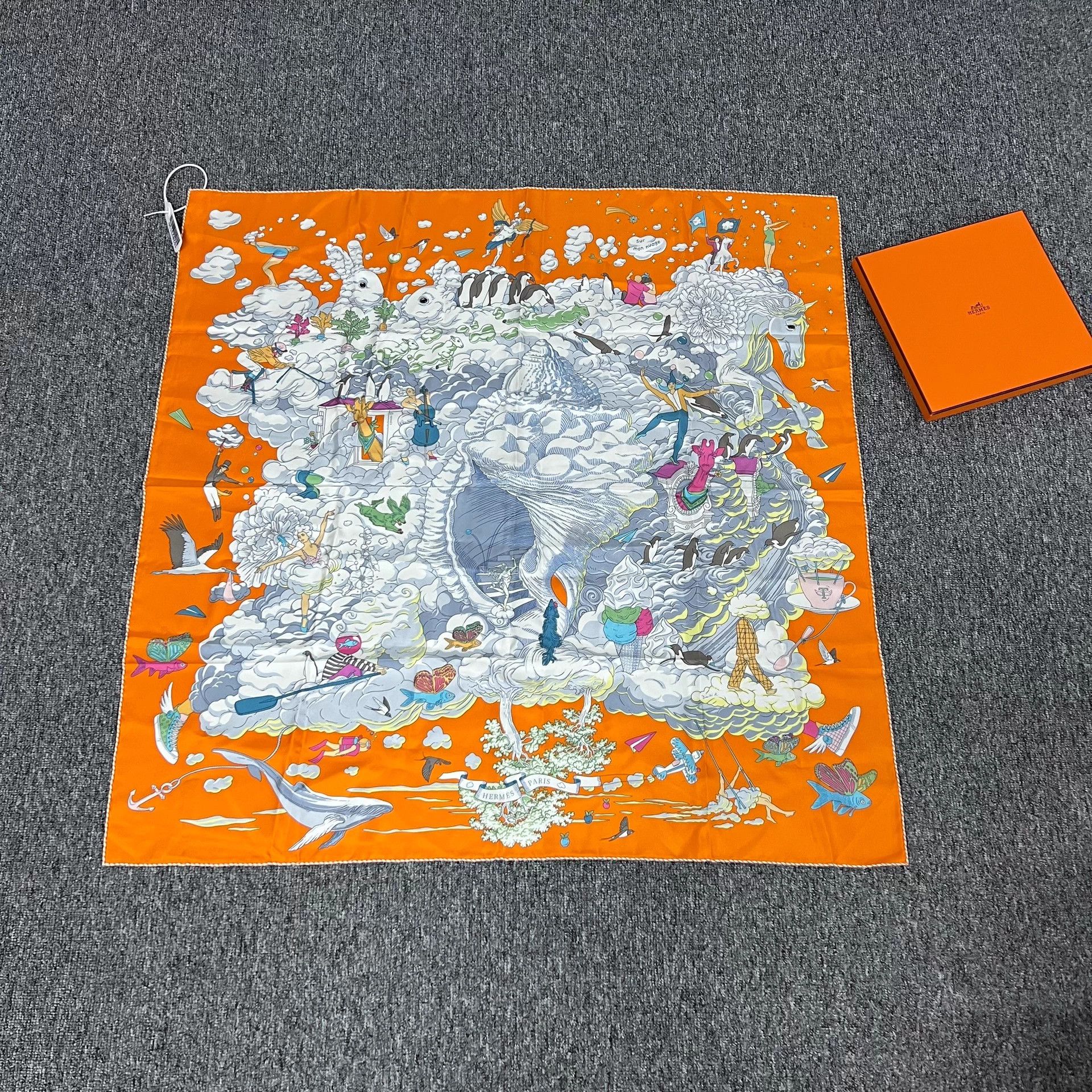 Hermes Hermes My Cloud World Square Scarf 90x90 98 New Box Size ONE SIZE - 1 Thumbnail