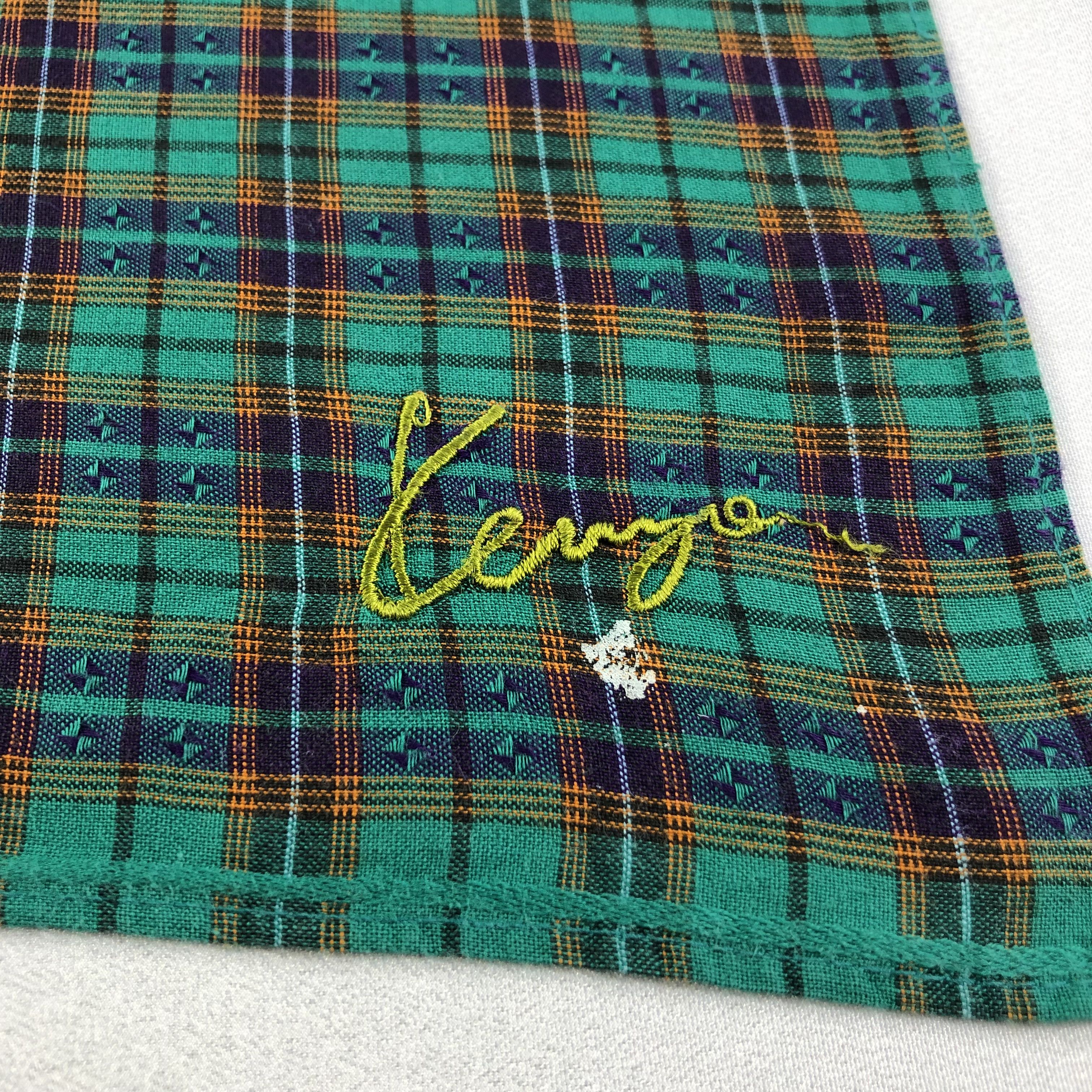 Kenzo Kenzo Tartan Handkerchief Neckerchief Bandana H2118 Size ONE SIZE - 4 Thumbnail