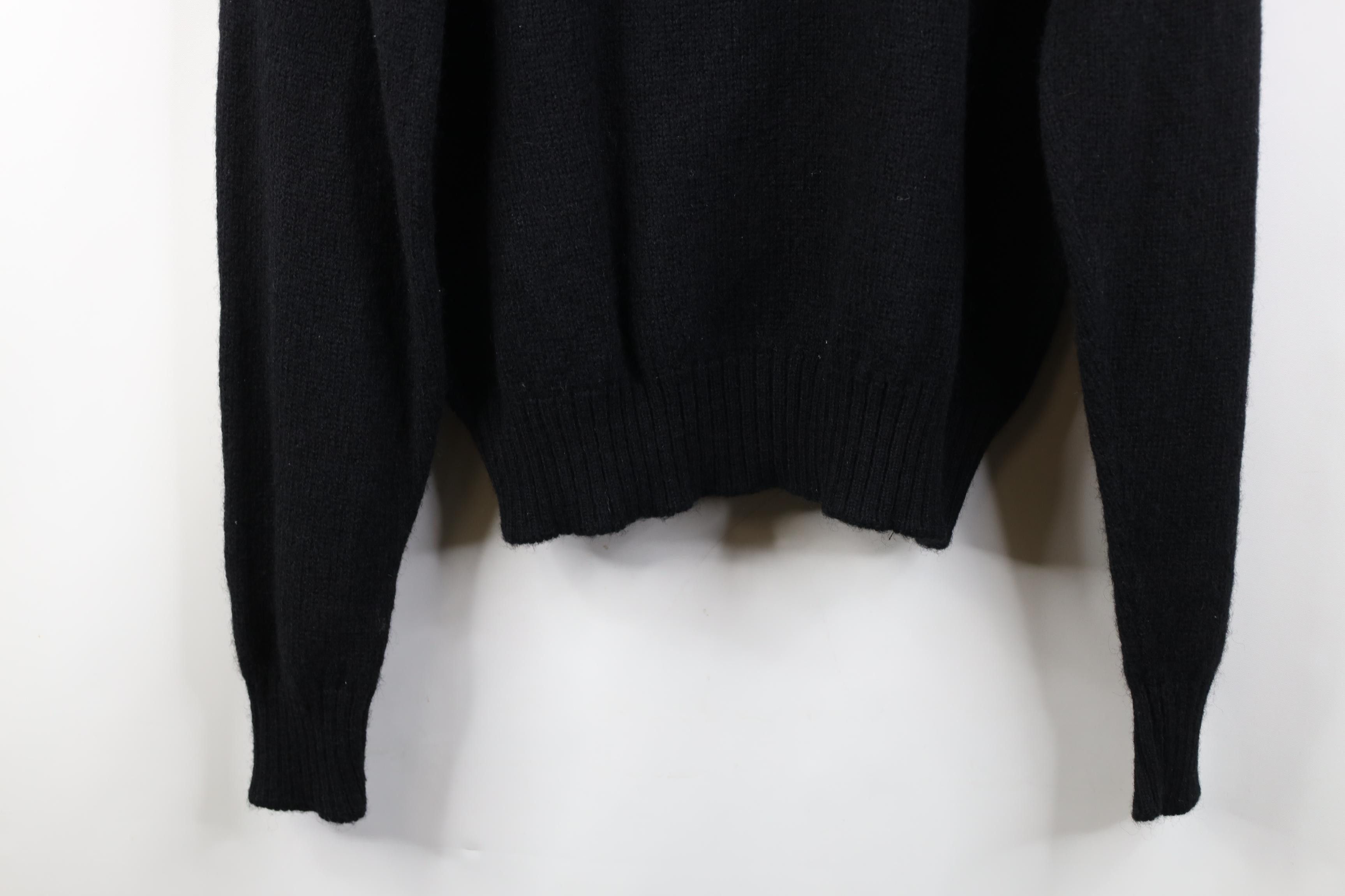 Vintage Vintage 70s Streetwear Wool Blend Knit Sweater Black USA Size US M / EU 48-50 / 2 - 9 Thumbnail