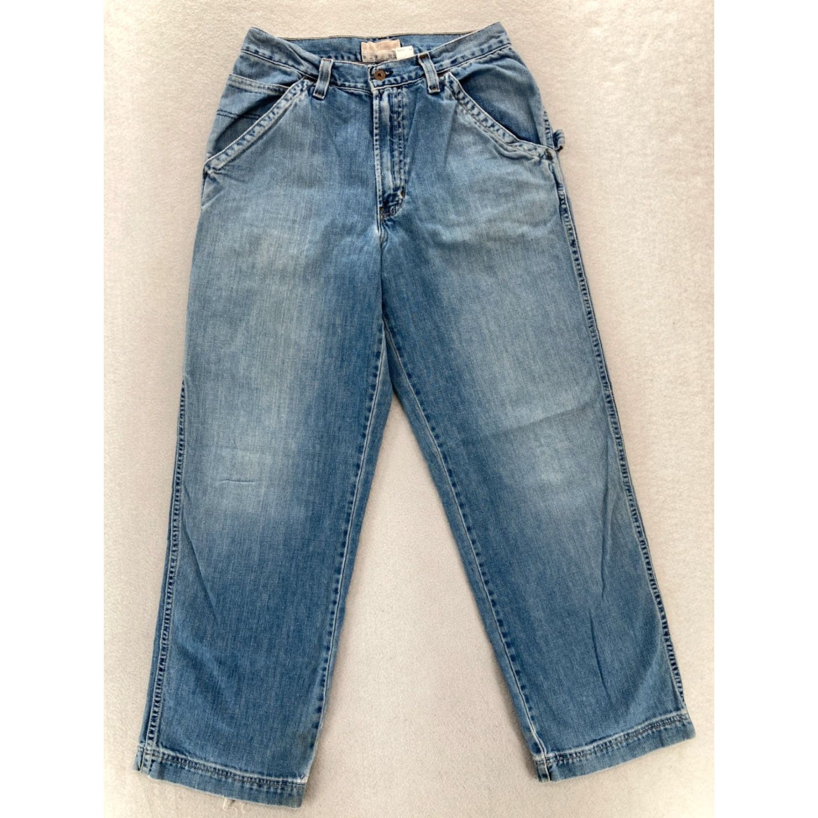 Old Navy VINTAGE Old Navy Painters Jeans Mens 31x32 Blue Denim Baggy Skater Y2K — 90s Grunge Hip Hop Vintage Size US 31 - 2 Thumbnail