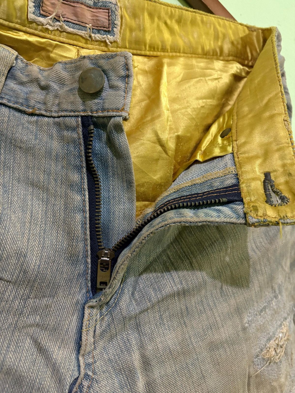 Japanese Brand AXA Streetwear Flared Distressed Denim Size US 32 / EU 48 - 16 Thumbnail