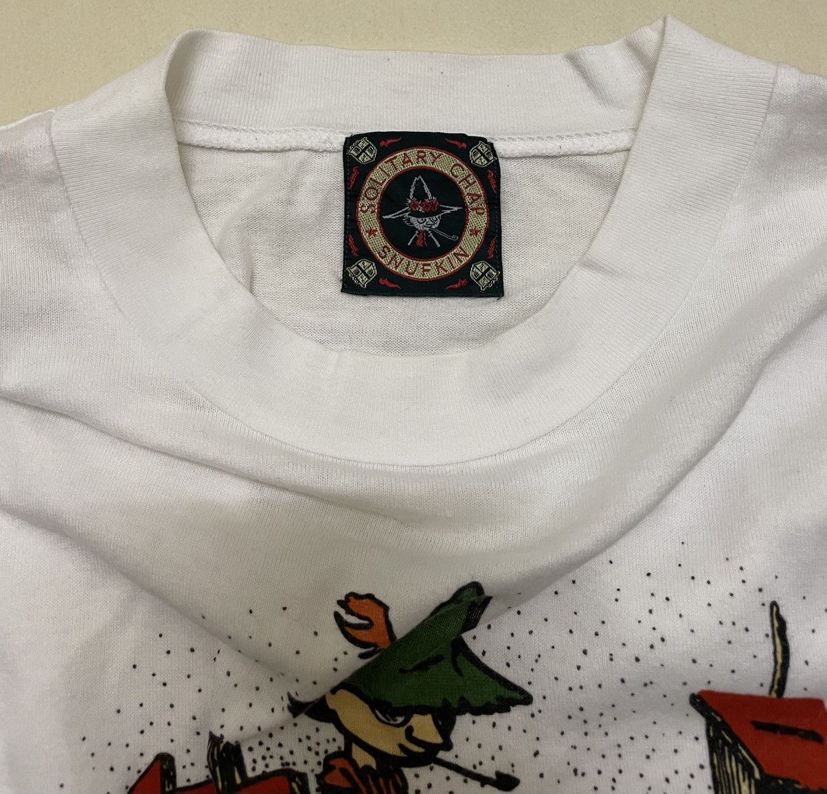 Vintage Vtg 90s Solitary Chap x Snufkin Moomin Long Sleeve Tshirt Size US M / EU 48-50 / 2 - 5 Thumbnail