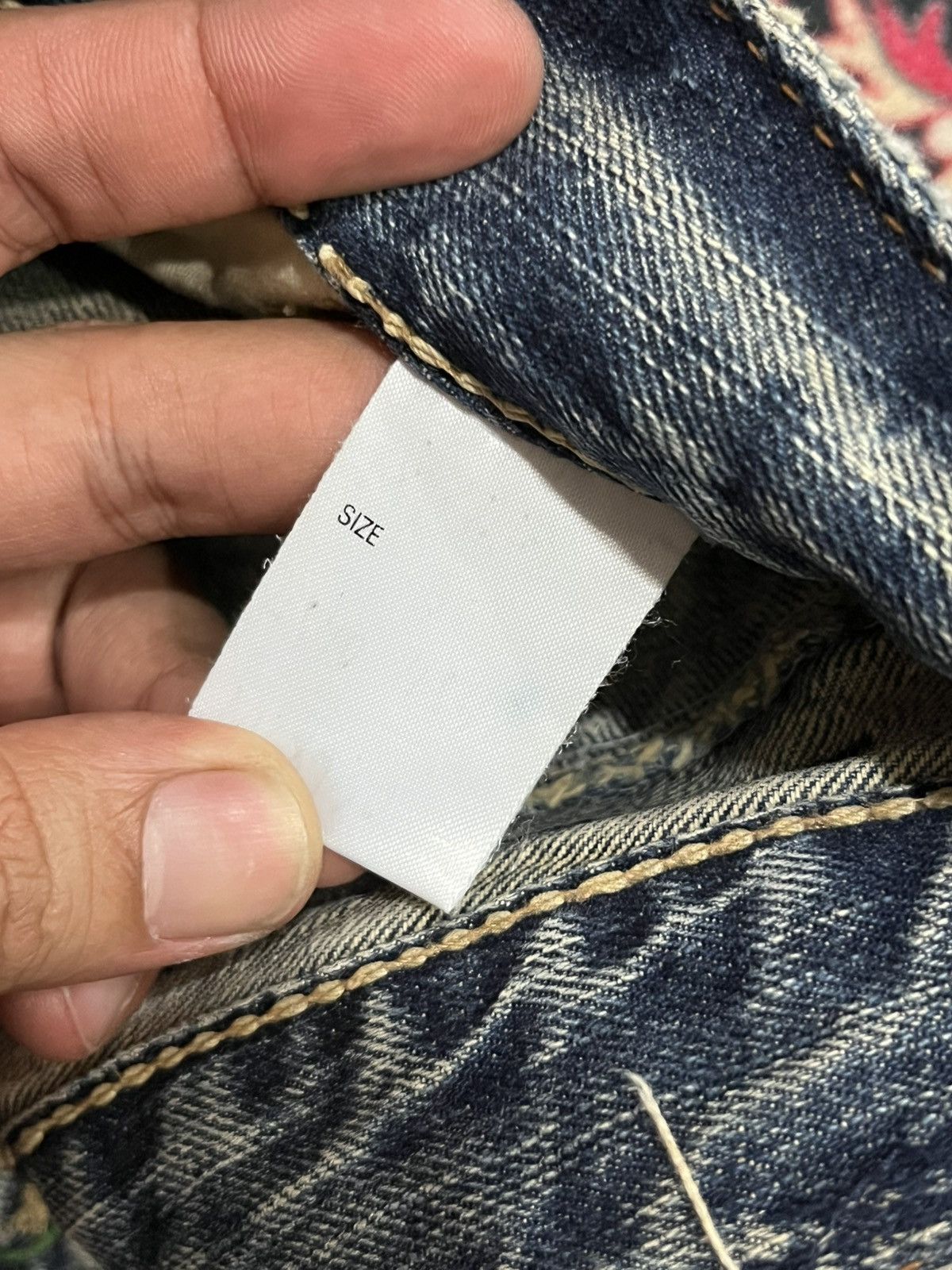 If Six Was Nine C Seventeen Cedi Sept Embroidery Pocket Distress Flare Jean Size 29" - 16 Thumbnail