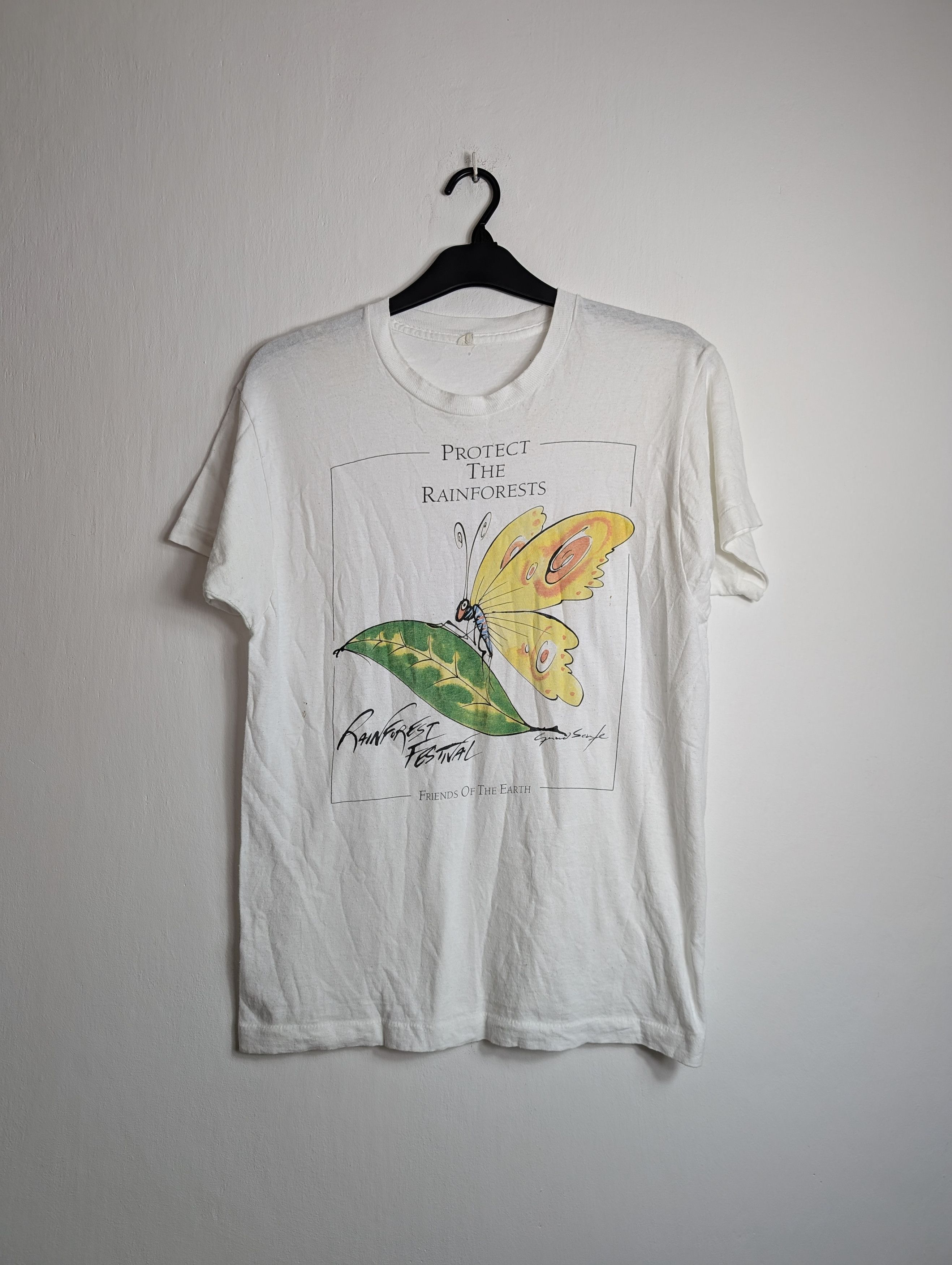 Vintage 90s Rainforest T-Shirt Screen Stars Single Stitch