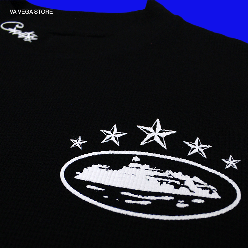 トップス Corteiz C Starz Waffle Longsleeve Corteiz C Starz Longsleeve Waffle T-Shirt Green Teal Men's - FW22 - US