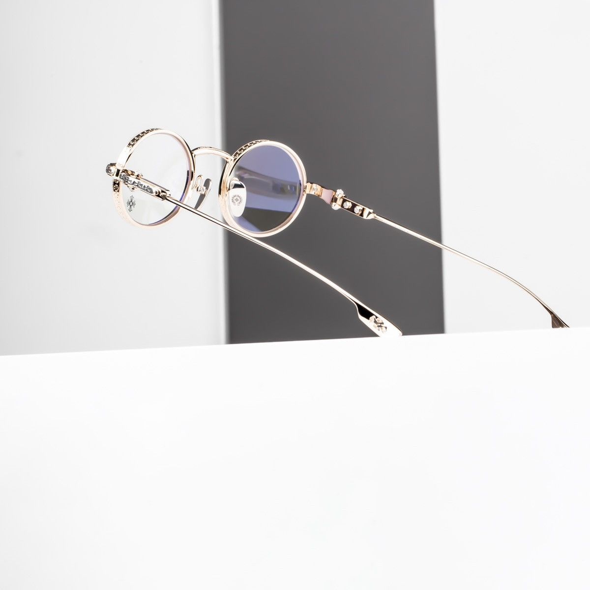 Chrome Hearts CHROME HEARTS HONEY DIPPED ANTIQUE GOLD GLASSES Size ONE SIZE - 5 Thumbnail