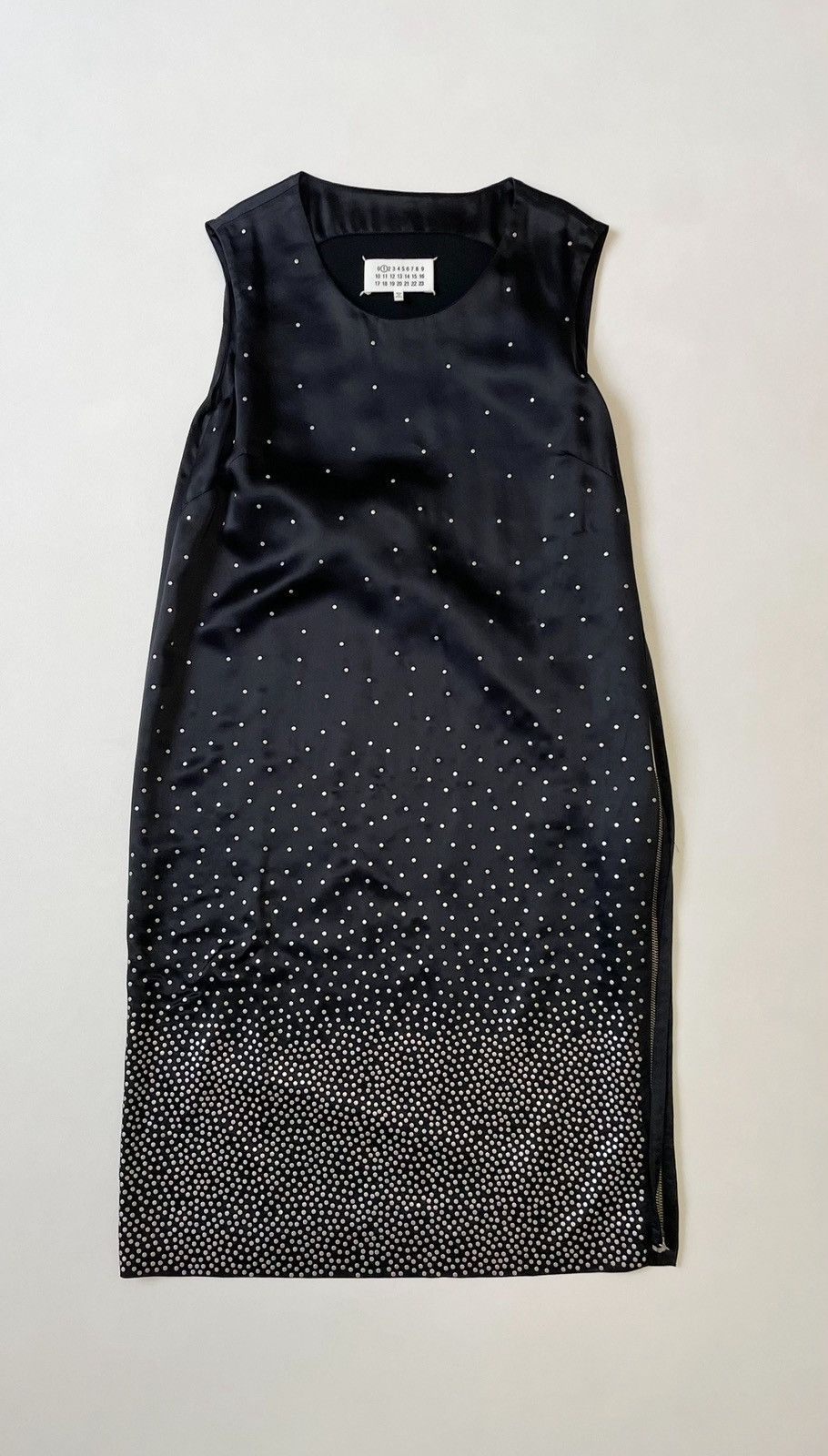 Maison Margiela S/S 12 Black Satin Metal Studded Maxi Dress Size M / US 6-8 / IT 42-44 - 1 Thumbnail