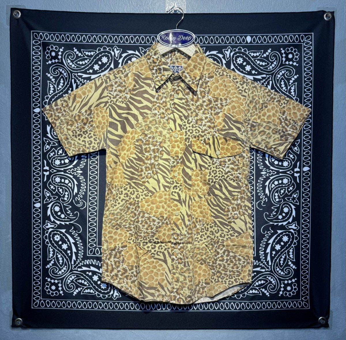 Vintage Vtg Altro Leopard Button Up Shirt Size US M / EU 48-50 / 2 - 1 Thumbnail