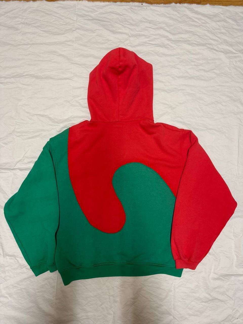 ERL ERL Red & Green Swirl Fleece Hoodie Size US L / EU 52-54 / 3 - 4 Thumbnail