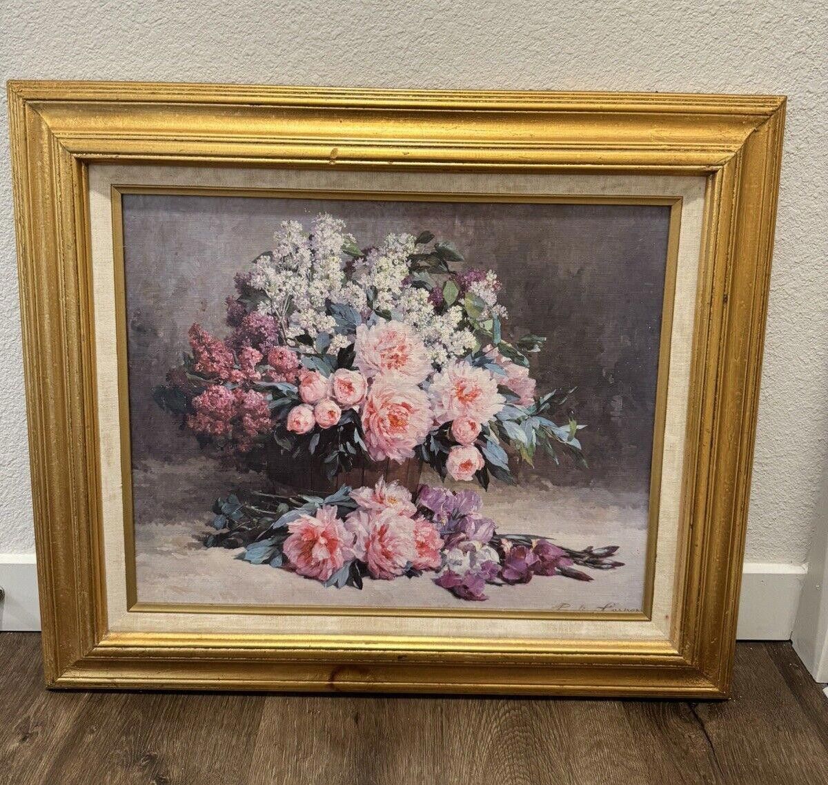 Designer Pauline Casper’s Lilac and Peonies with Irises framed Art VG Size ONE SIZE - 1 Thumbnail