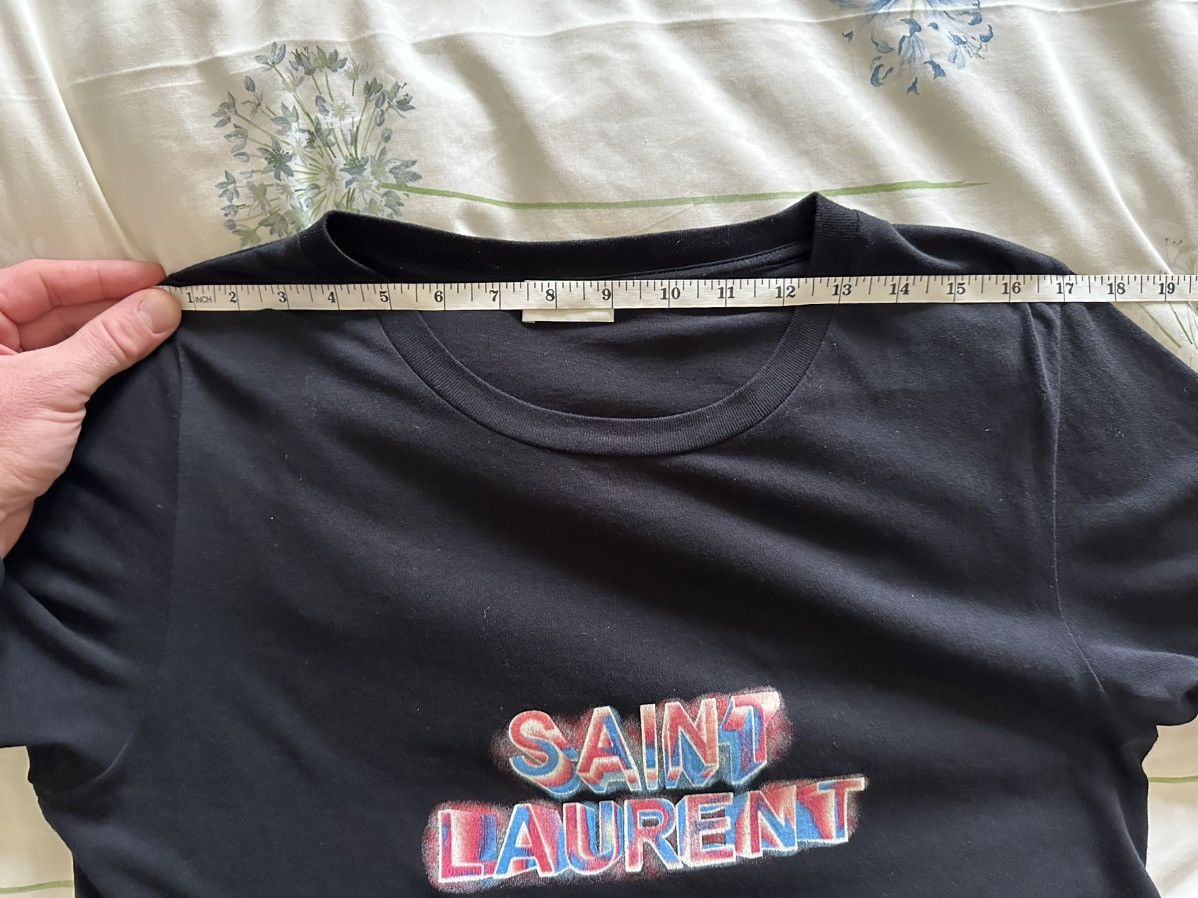 Saint Laurent Paris Saint Laurent neon logo black t shirt Size US S / EU 44-46 / 1 - 6 Thumbnail