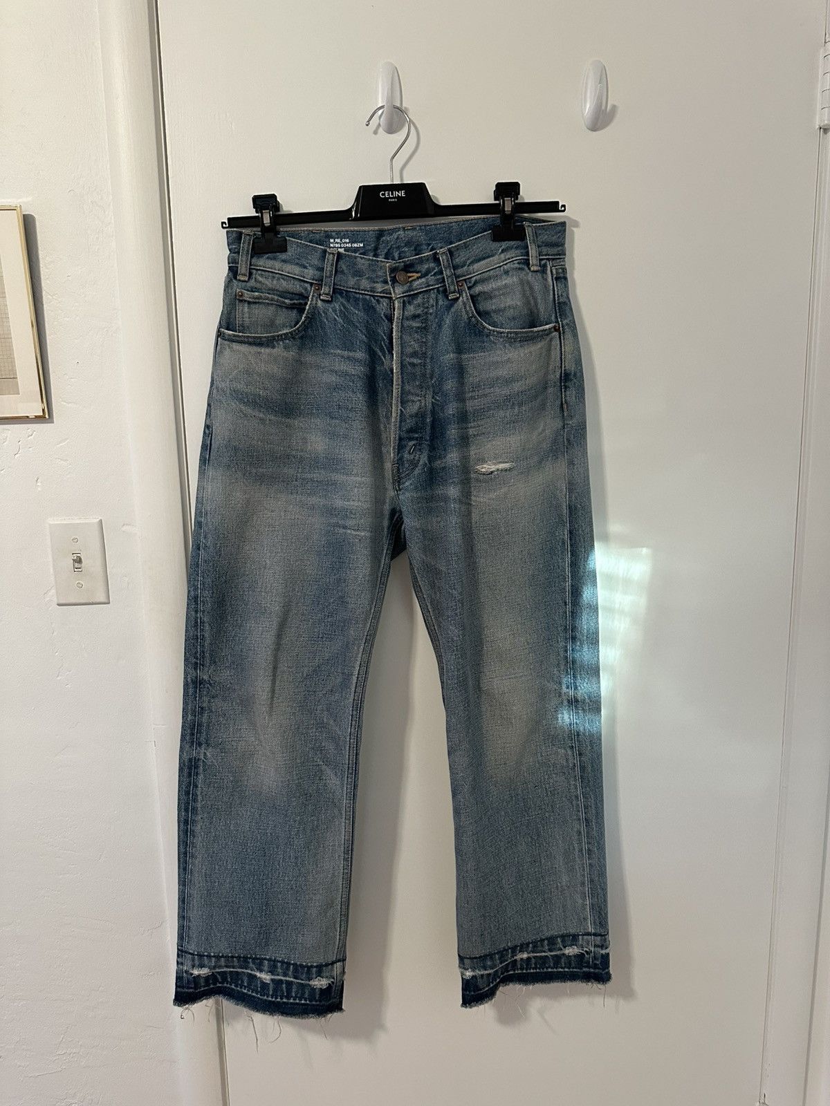Celine CELINE Wesley Open Hem Straight Leg Jeans in Zuma Wash 
