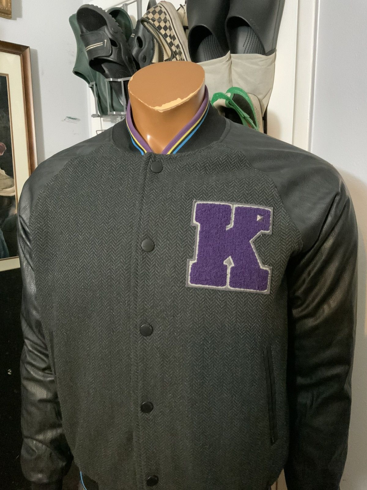 KREW Kr3w Herringbone Skate Terry Kennedy Letterman Jacket Size US S / EU 44-46 / 1 - 10 Thumbnail