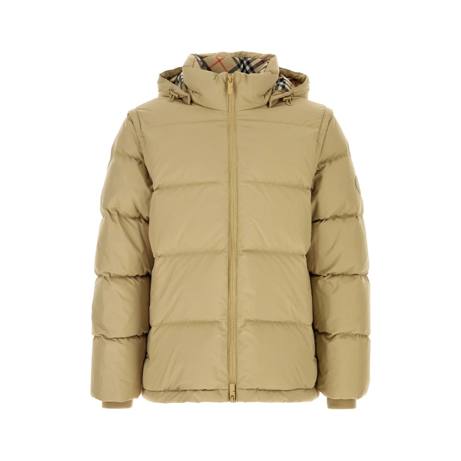 Burberry BURBERRY Beige Polyester Down Jacket New & Authentic (Men's Size US L / EU 52-54 / 3 - 1 Thumbnail