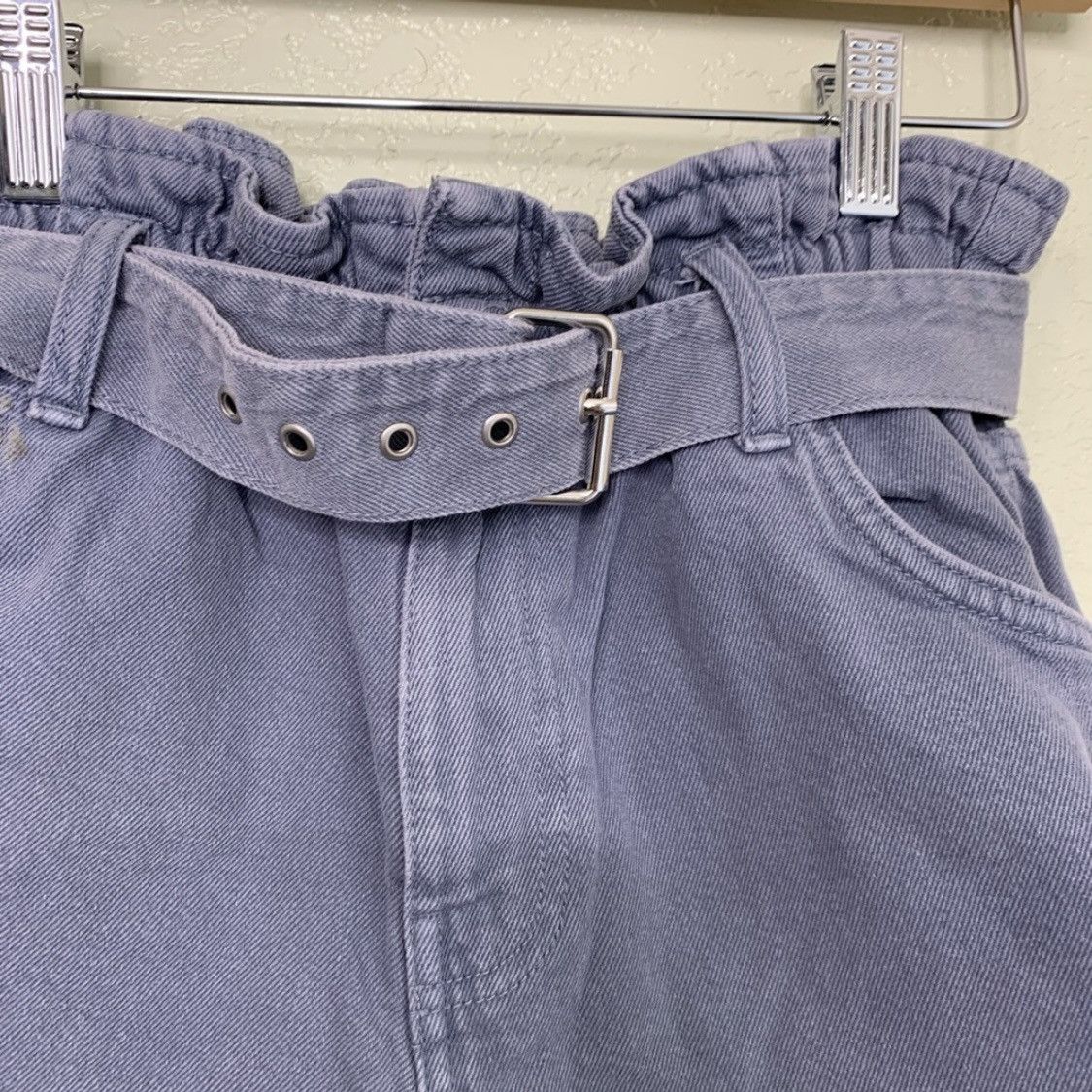 Forever 21 Forever 21 Blue High Waist Paperbag Belted Shorts Size XS Size 24" / US 00 / IT 34 - 4 Thumbnail