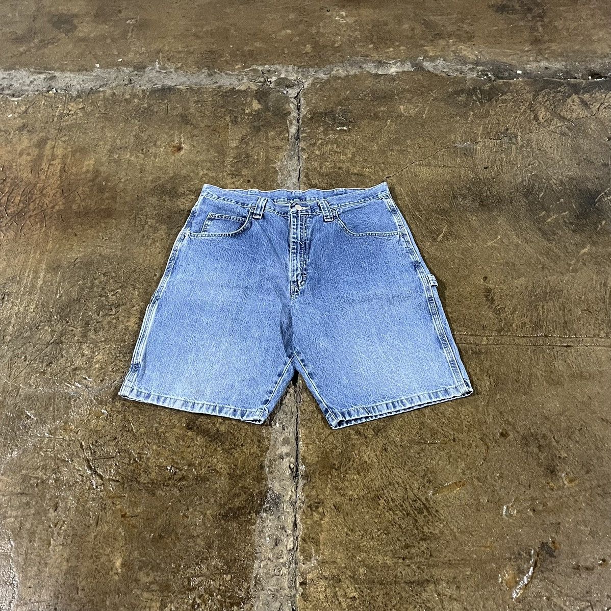 Carhartt × Vintage × Wrangler Crazy Carhartt Style Wrangler Carpenter Jorts Skater Shorts Size US 34 / EU 50 - 2 Thumbnail