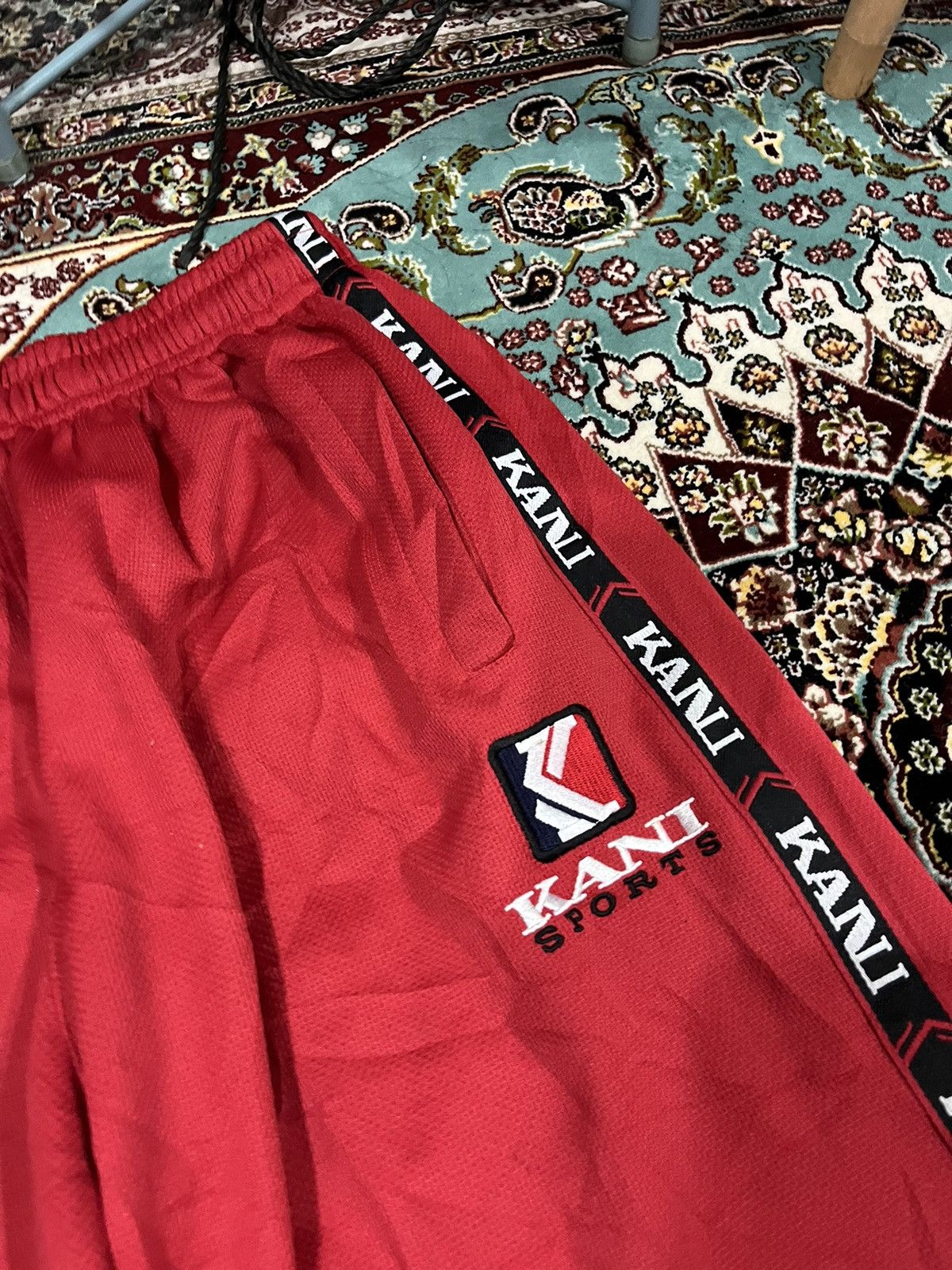Karl Kani 💥Vintage 90s Culture Karl Kani Red Large Sweatpants Size US 34 / EU 50 - 2 Thumbnail