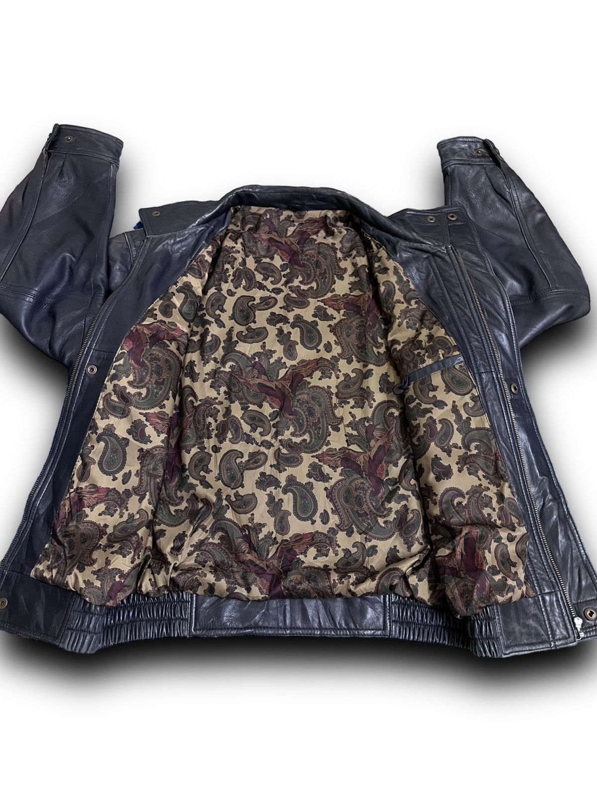 If Six Was Nine Vintage Italian Brand Leather Aviator Mafia Style Jacket Size US L / EU 52-54 / 3 - 4 Thumbnail
