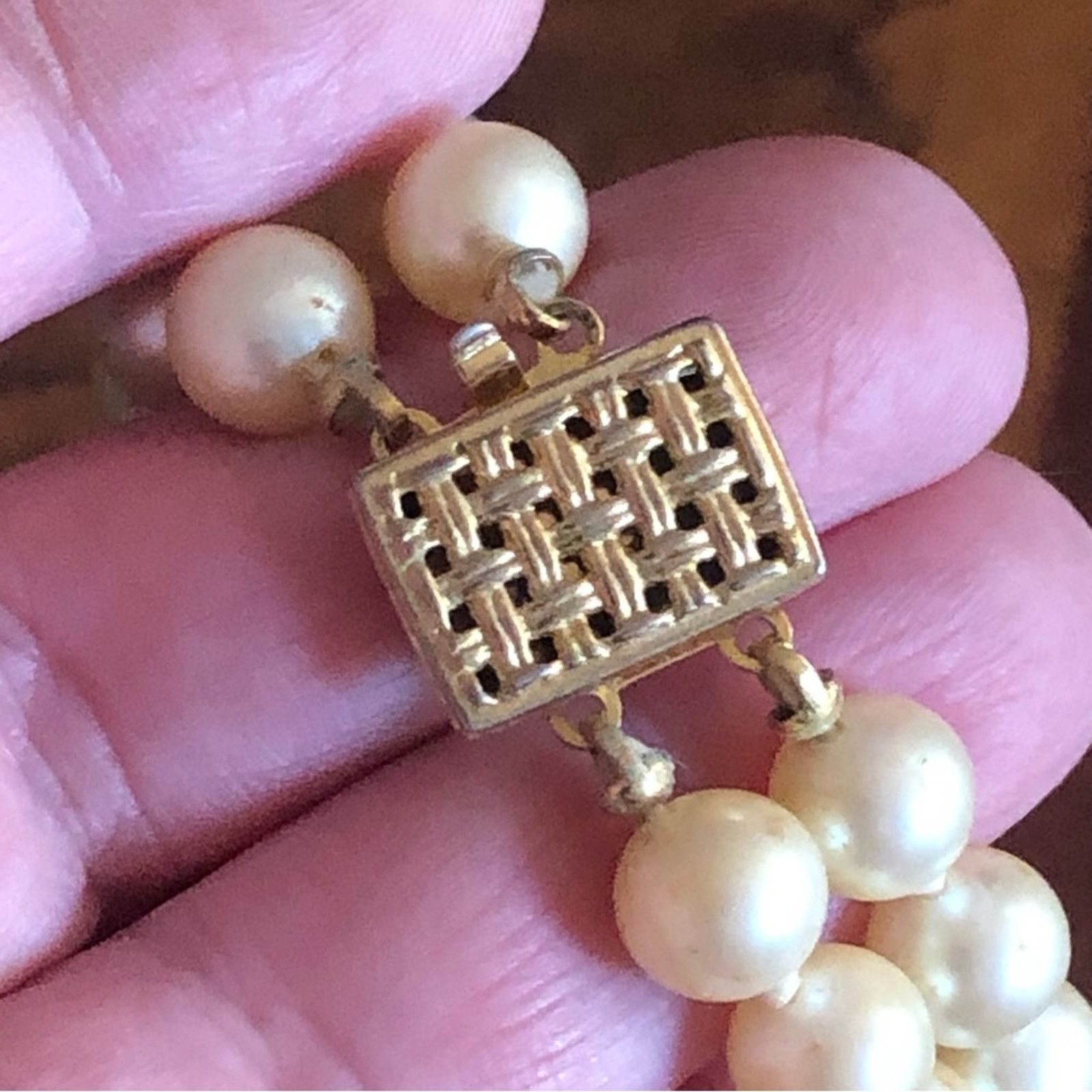 Vintage Vintage double strand classic cream pearl necklace Size ONE SIZE - 10 Thumbnail