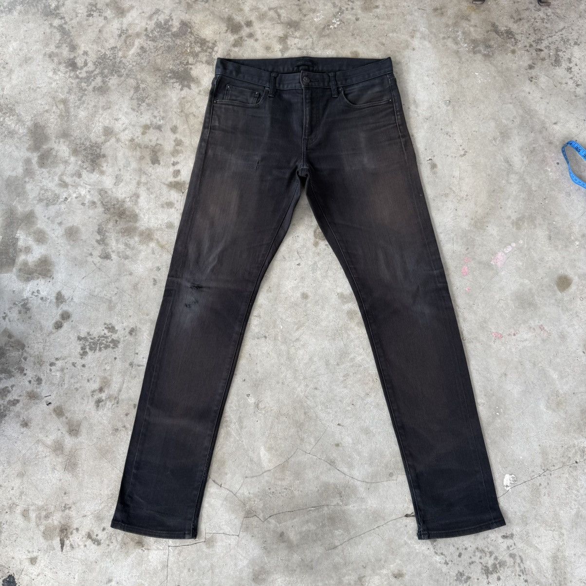 All Blacks W33 Vintage Japanese Brand Selvedge Slim Fit Black Denim Size US 33 - 1 Thumbnail