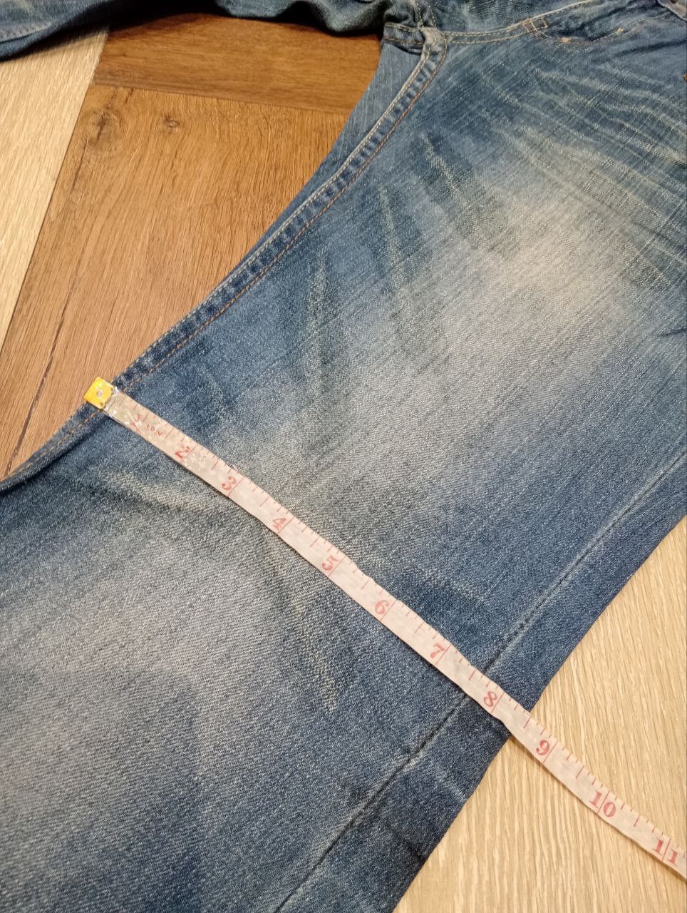Japanese Brand ROOT THREE JAPAN BLUE WASHED FLARED DENIM JEANS Size US 34 / EU 50 - 20 Thumbnail