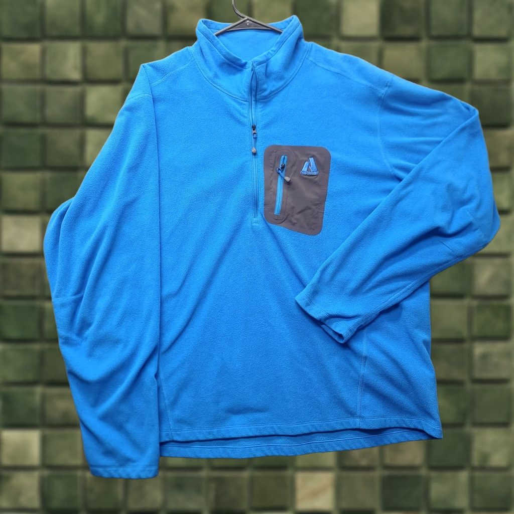 Eddie Bauer Eddie Bauer First Ascent Micro Fleece Jacket Mens 2XL Regular Fit Blue Mid-Length Zip Pockets Logo Zipper Outdoors Size US XXL / EU 58 / 5 - 1 Thumbnail