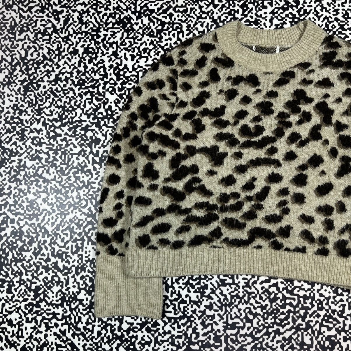 Japanese Brand Vintage Y2K Japanese Leopard Style Boxy Sweater 90s Size M / US 6-8 / IT 42-44 - 3 Thumbnail