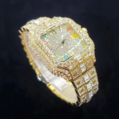 Jewelry Kitamura x Kumi Iced Out Square Colorful Number Watch Size ONE SIZE - 8 Thumbnail