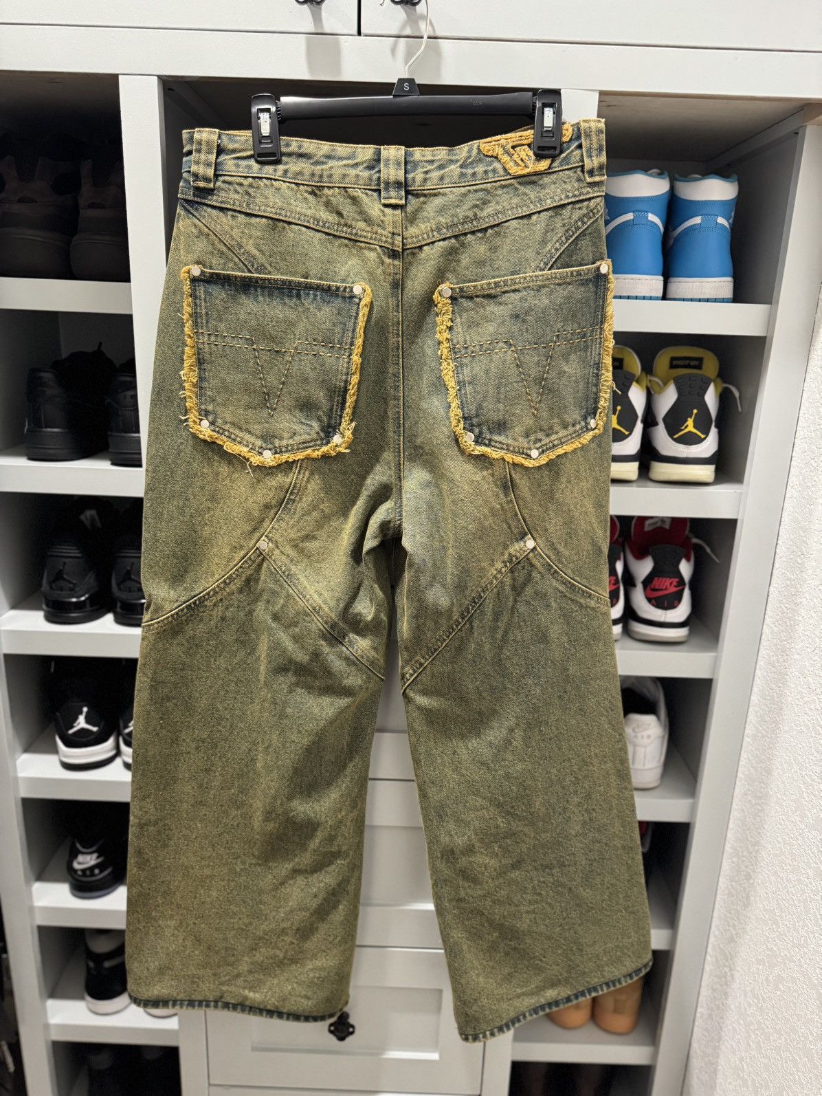 Trendt Vision Trendt Yellow Green Denim Pants Size US 33 - 2 Thumbnail
