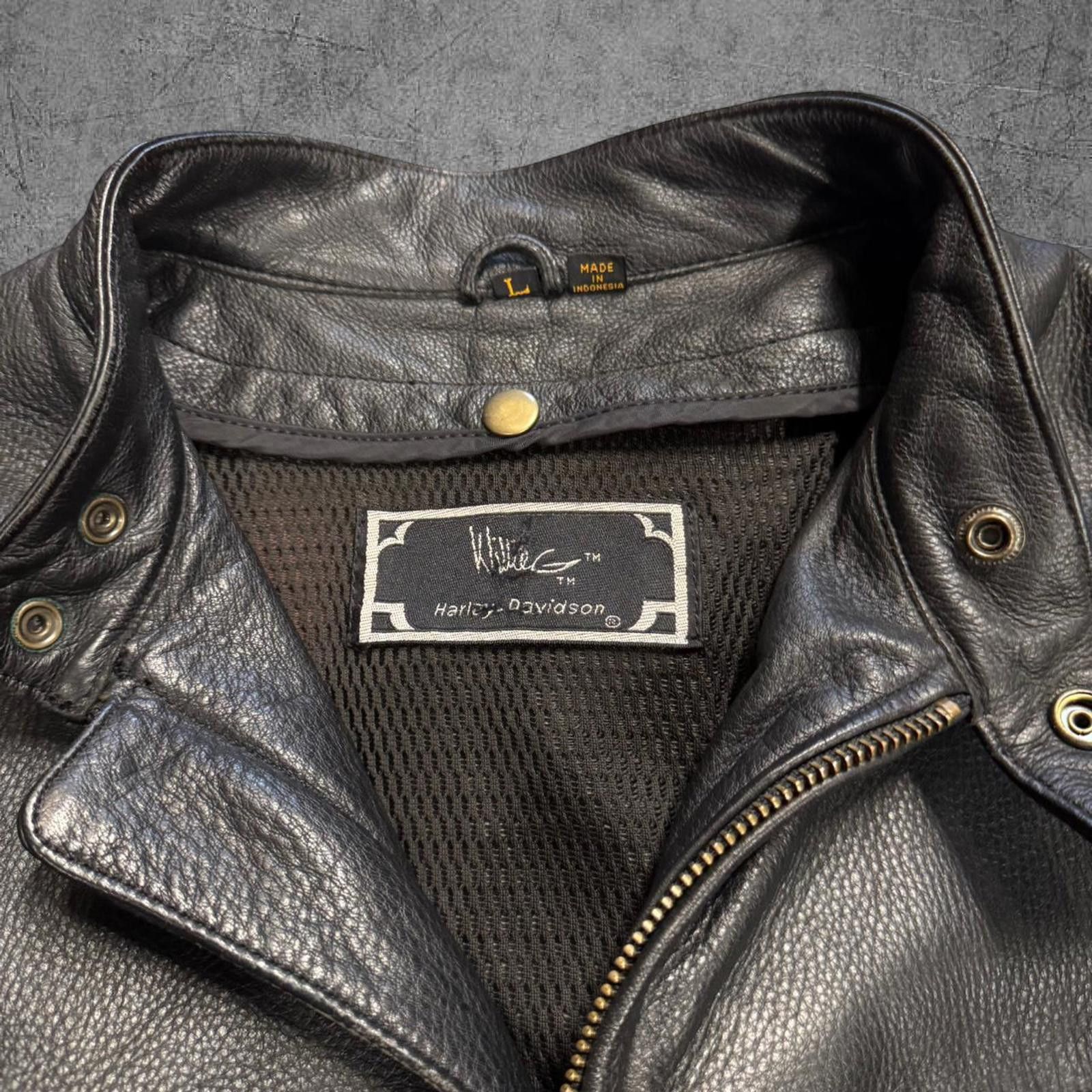 Harley Davidson Vintage Harley Davidson Willie G Leather Biker Jacket Size US L / EU 52-54 / 3 - 3 Thumbnail