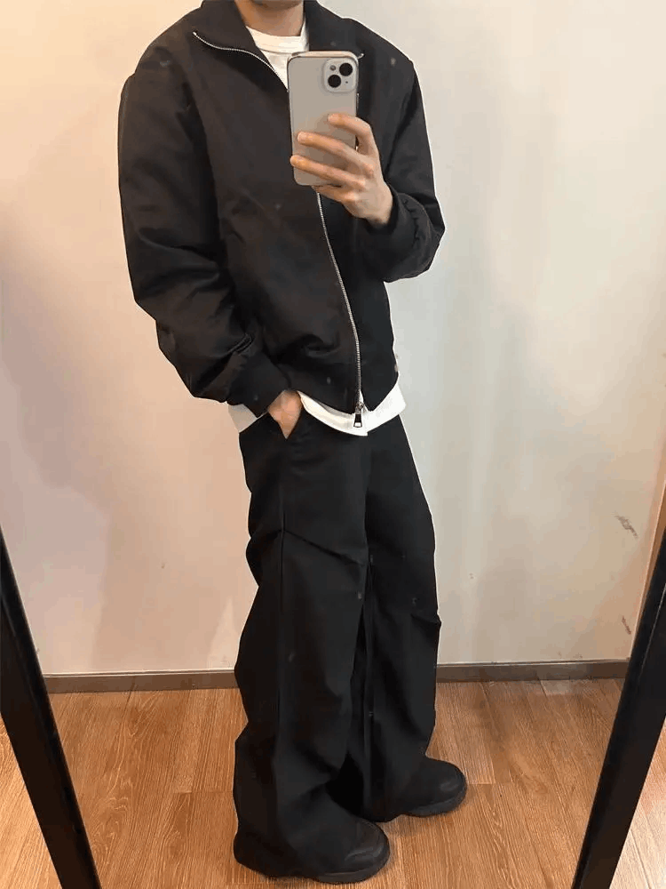 Japanese Brand Heavy duty pleated design micro flare casual baggy pants Size US 34 / EU 50 - 5 Thumbnail
