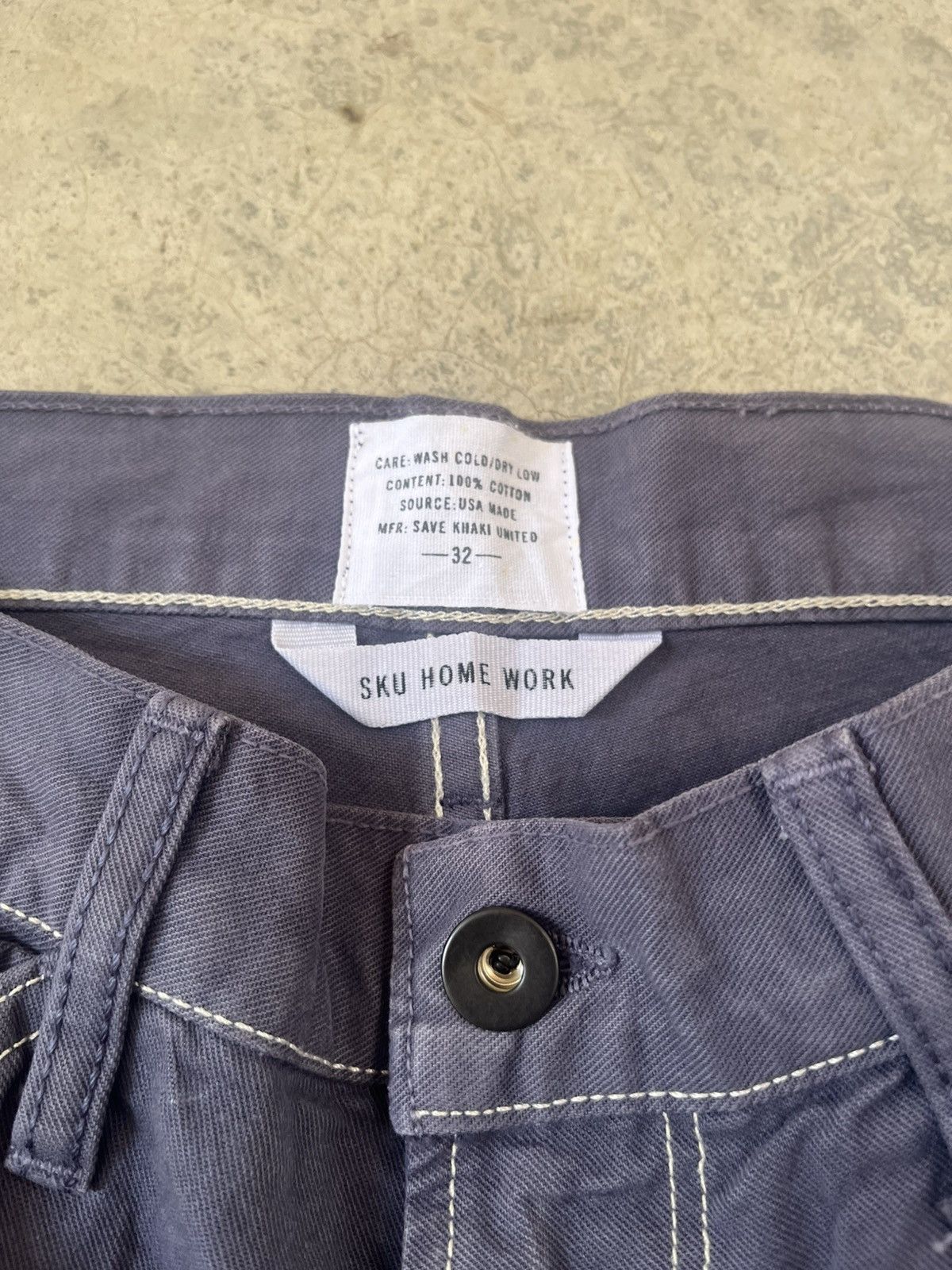 Save Khaki United Save khaki united Blue Faded Japanese Workwear Pants Size US 32 / EU 48 - 6 Thumbnail