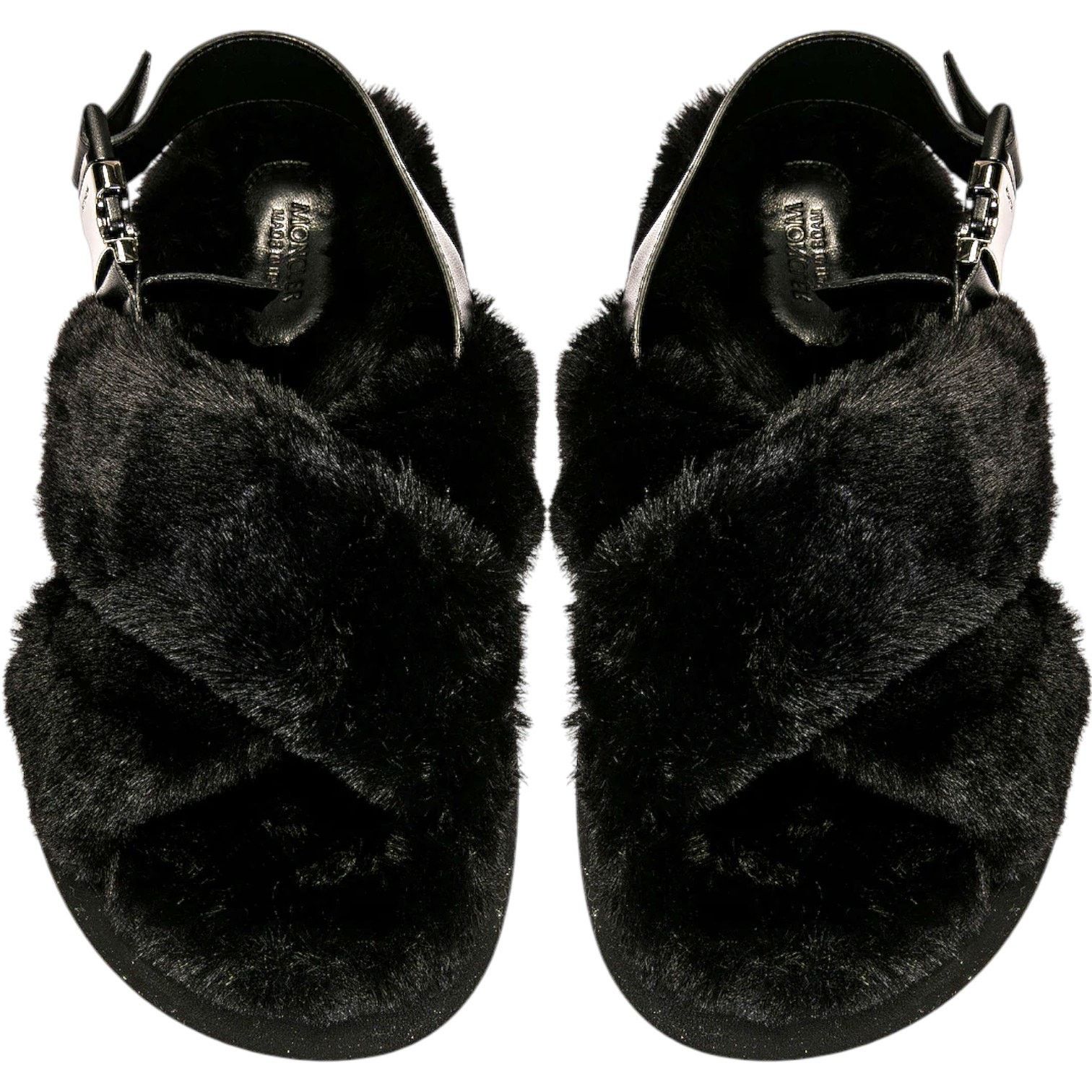 Moncler MONCLER Solarisse Faux Fur Slingback Sandals, IT37/US7 Size US 7 / IT 37 - 1 Thumbnail