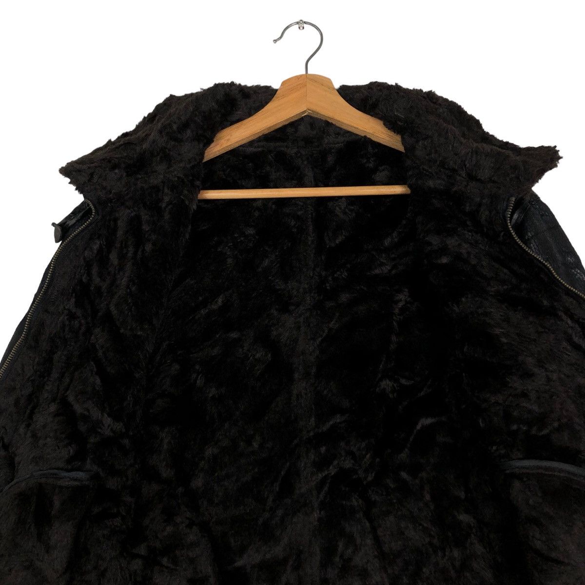 Hysteric Glamour 🔥Vtg Shearling Leather Jacket Mink Fur Lining Body Mane Size US L / EU 52-54 / 3 - 12 Thumbnail