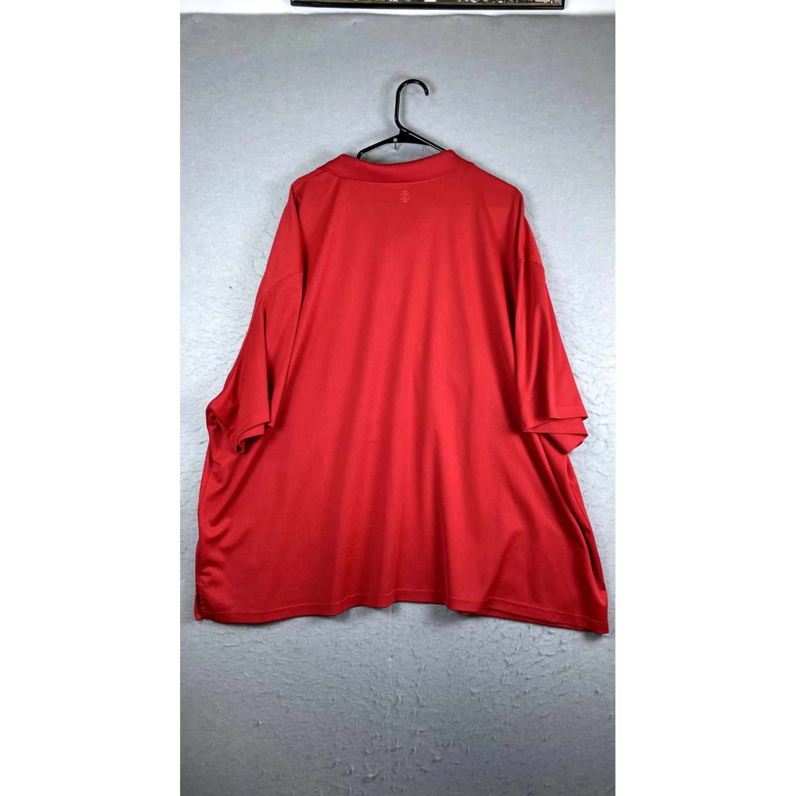 Izod IZOD Golf Shirt Mens 5XL Red Solid Big & Tall Short Sleeve Polo Casual Size US XXL / EU 58 / 5 - 6 Thumbnail