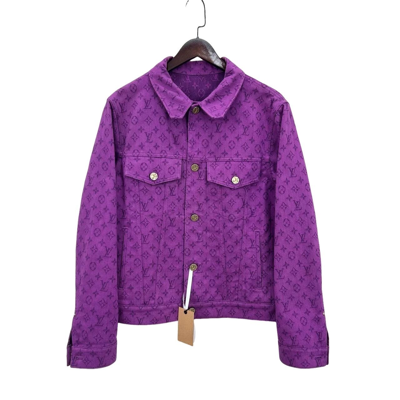 Louis Vuitton Louis Vuitton Purple Monogram Denim Jacket Size 48 Size US M / EU 48-50 / 2 - 1 Thumbnail
