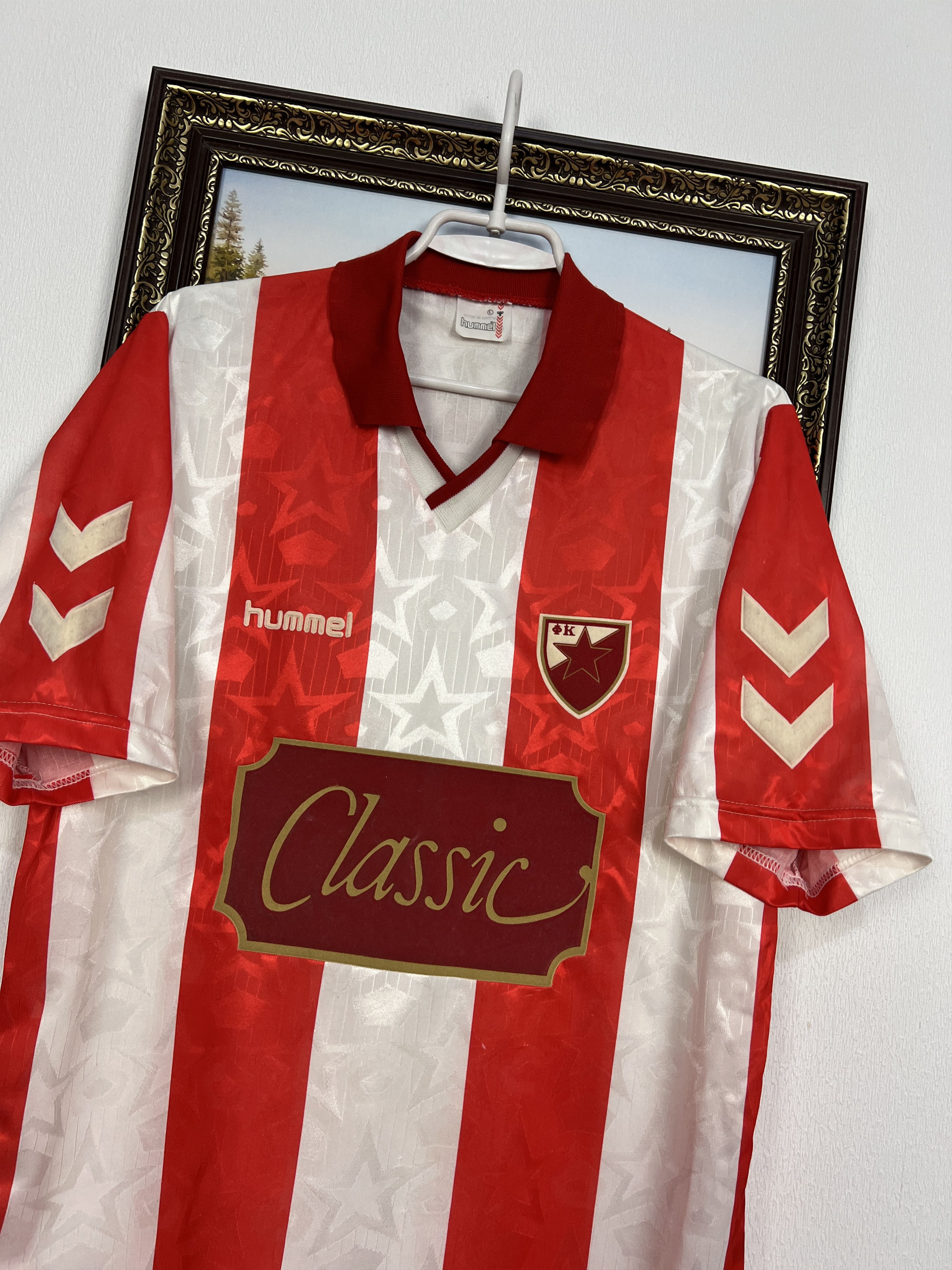 Hummel Red Star Belgrade 1992 Home Football Shirt Crvena Zvezda Size US L / EU 52-54 / 3 - 3 Thumbnail