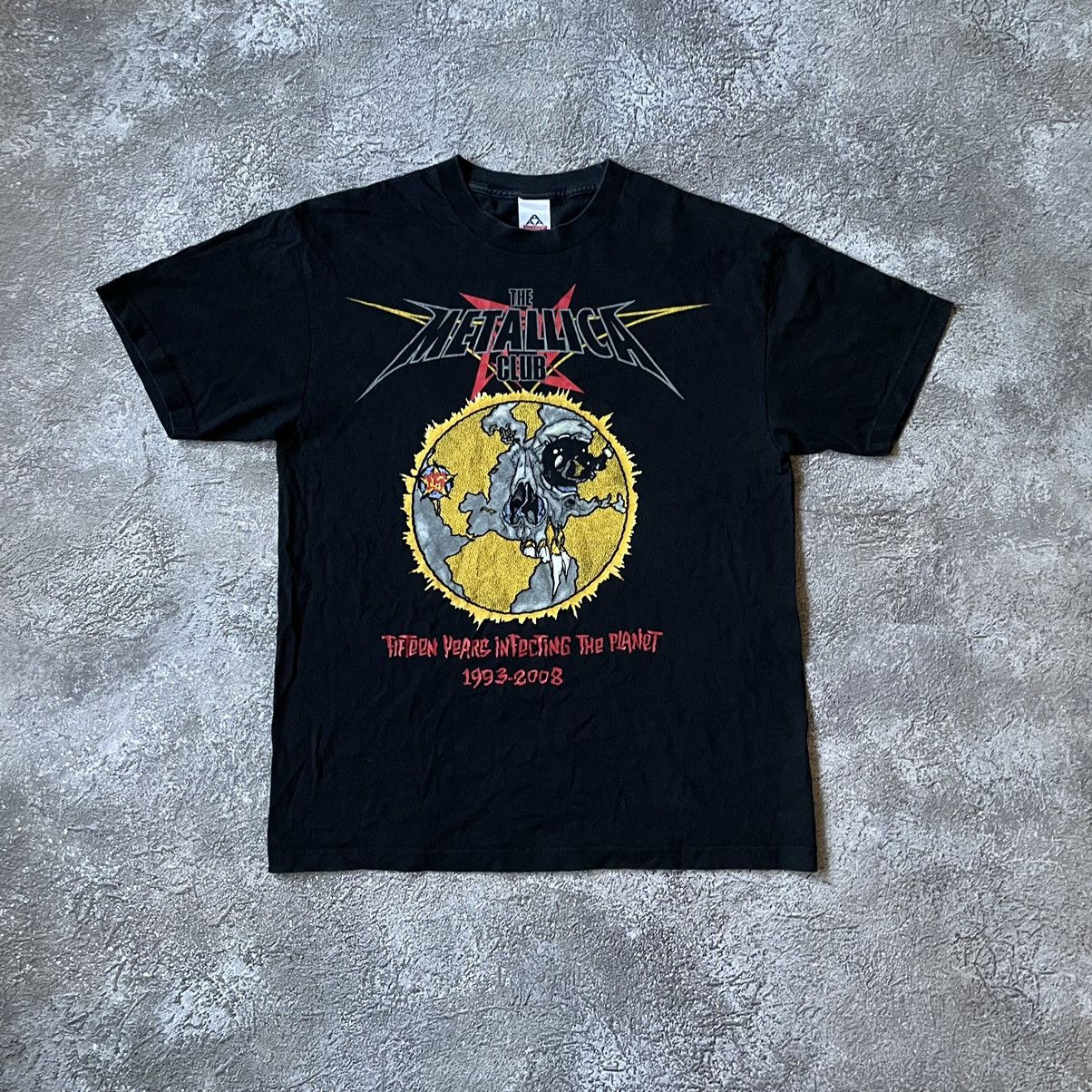 Band Tees Vintage 00s METALLICA BAND PUNK GOTH FACE ABSTRACT HORROR Size US L / EU 52-54 / 3 - 2 Thumbnail