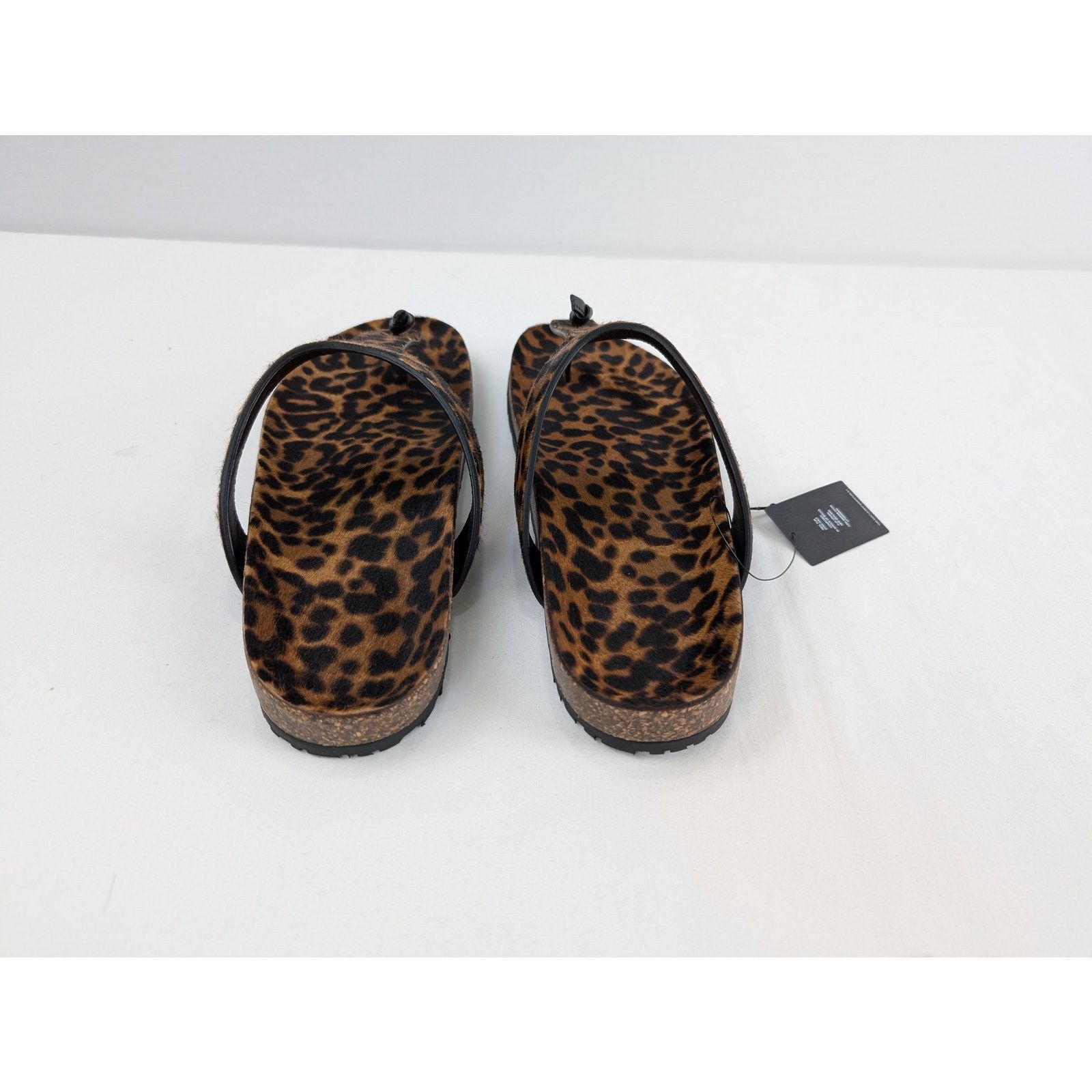 Saint Laurent Paris o1rshd1 Pony Spots Slipper sandal in Brown/Black Size US 10.5 / EU 43-44 - 8 Thumbnail