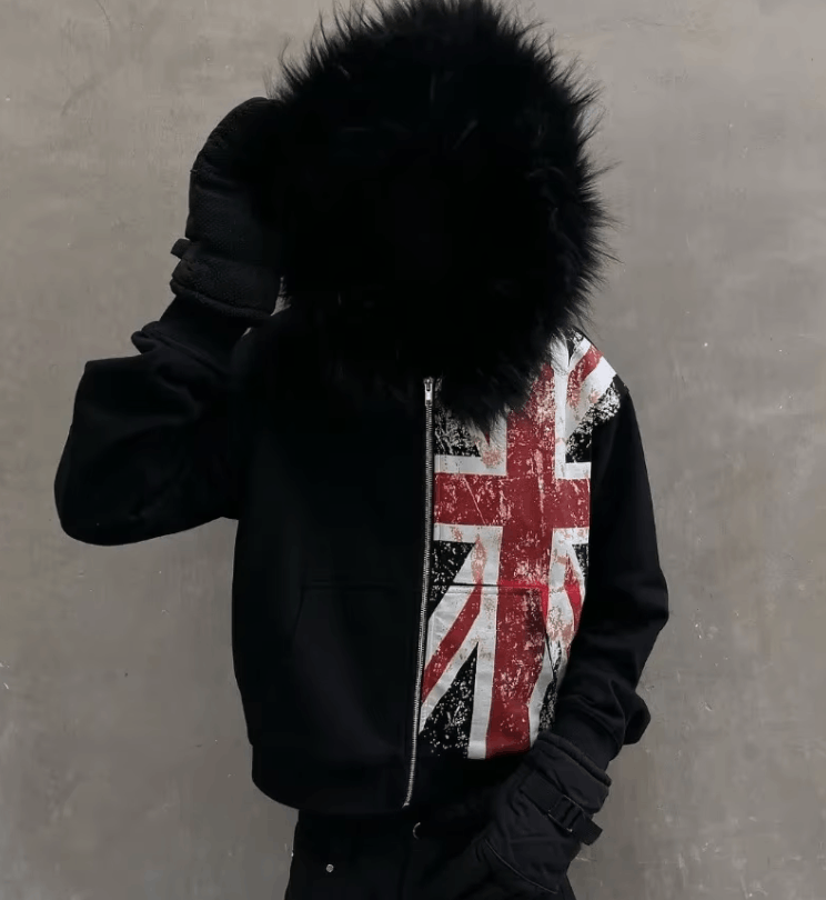 Japanese Brand Flag Printing Oversize Zipper Hoodie Size US S / EU 44-46 / 1 - 5 Thumbnail