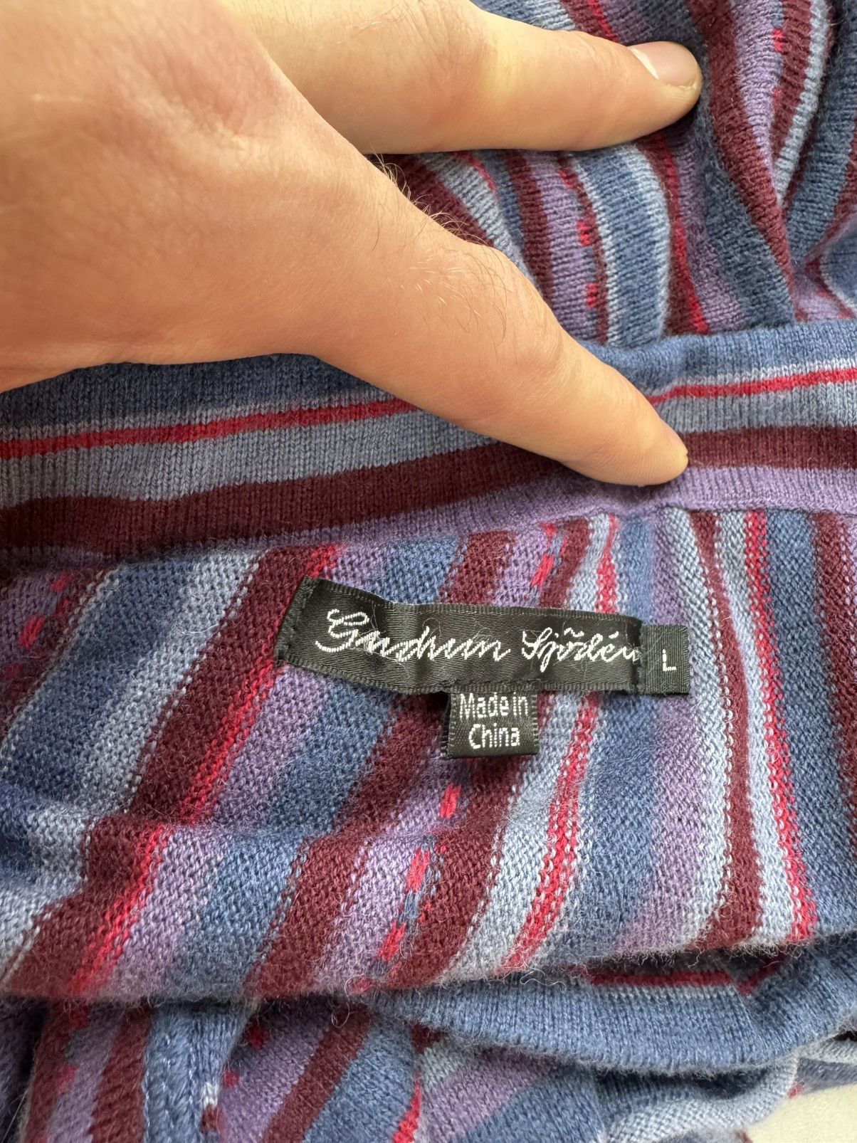 Designer Gudrun Sjoden Knit Skirt Cotton/Wool Womens Large Size 29" - 4 Thumbnail
