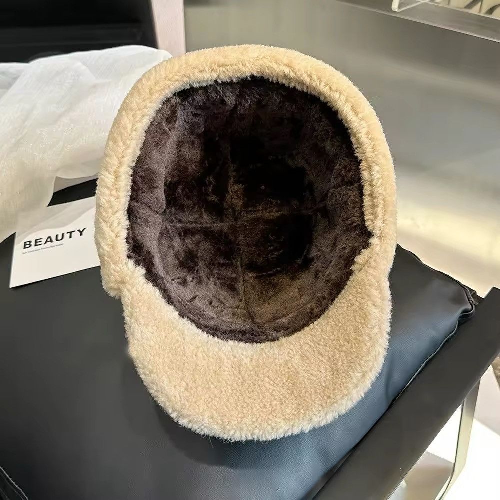 Japanese Brand Lamb Faux Fur Earflaps Bomber Hats Size ONE SIZE - 4 Thumbnail