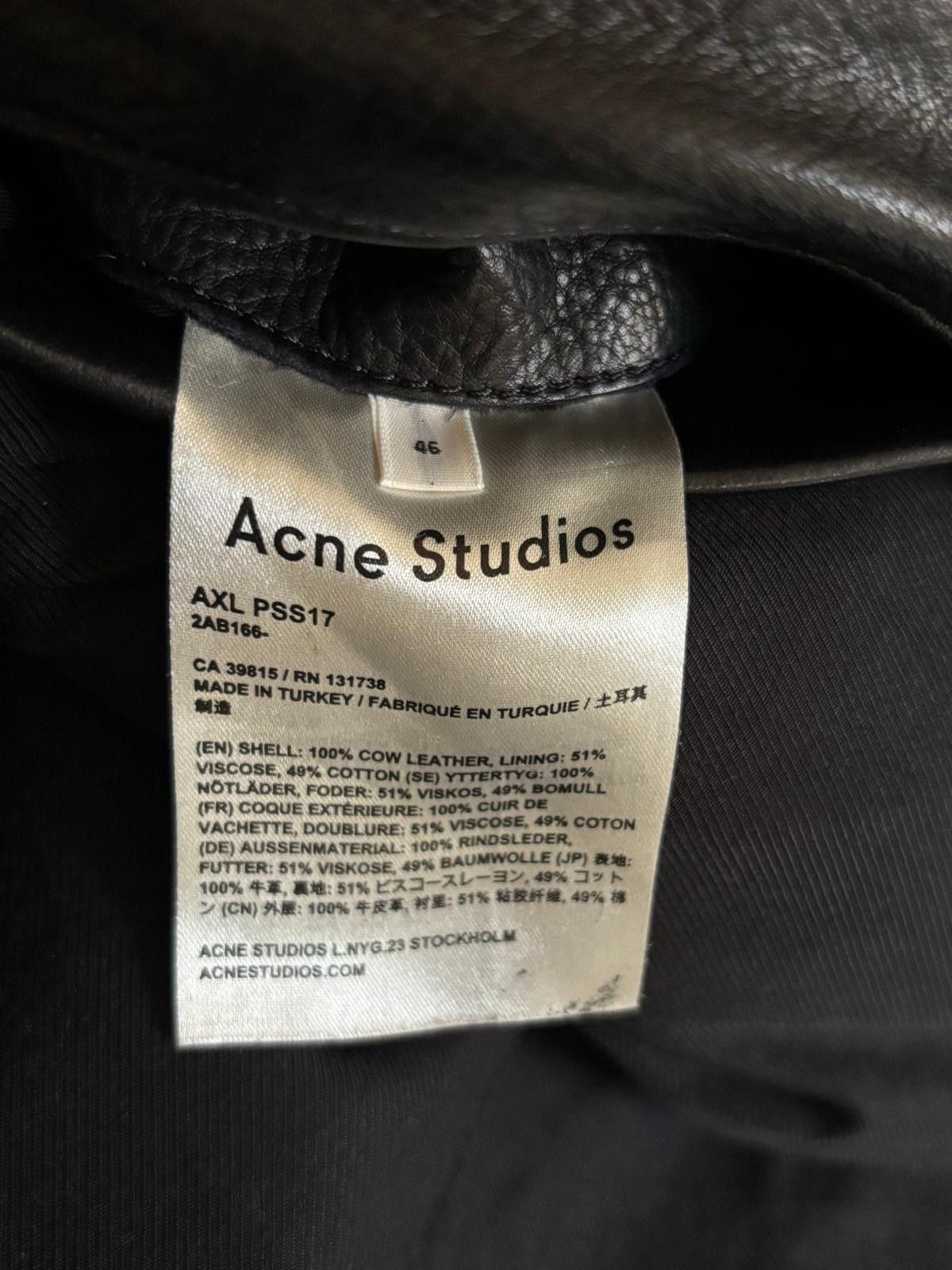 Acne Studios Acne Studios Axl Leather Jacket Size US S / EU 44-46 / 1 - 5 Thumbnail
