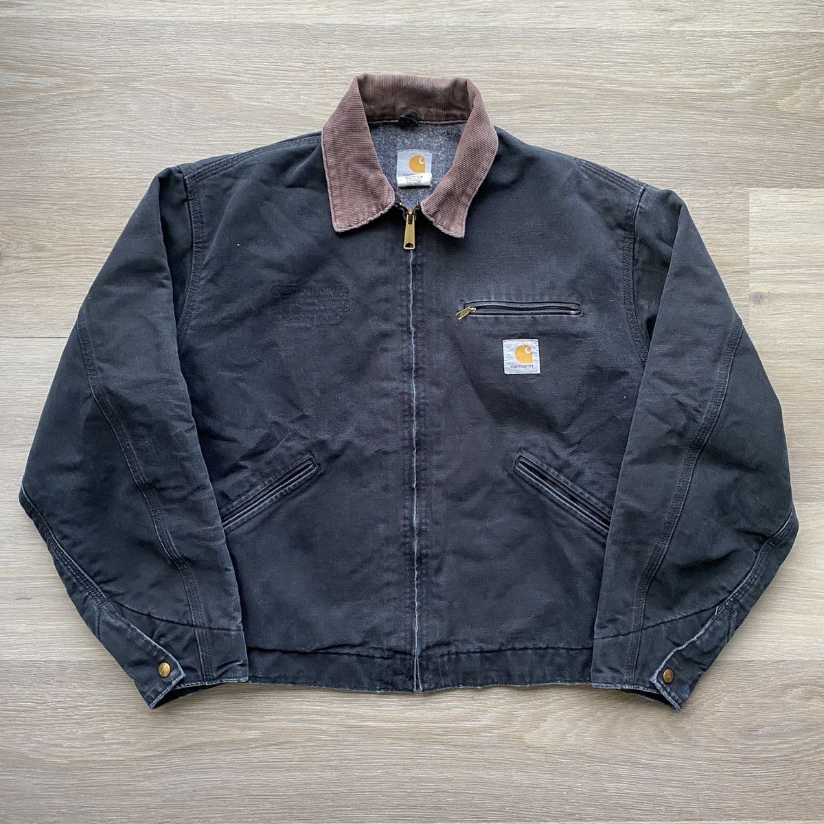 Vintage Carhartt black J97 Detroit Jacket / Union Made / USA | Grailed