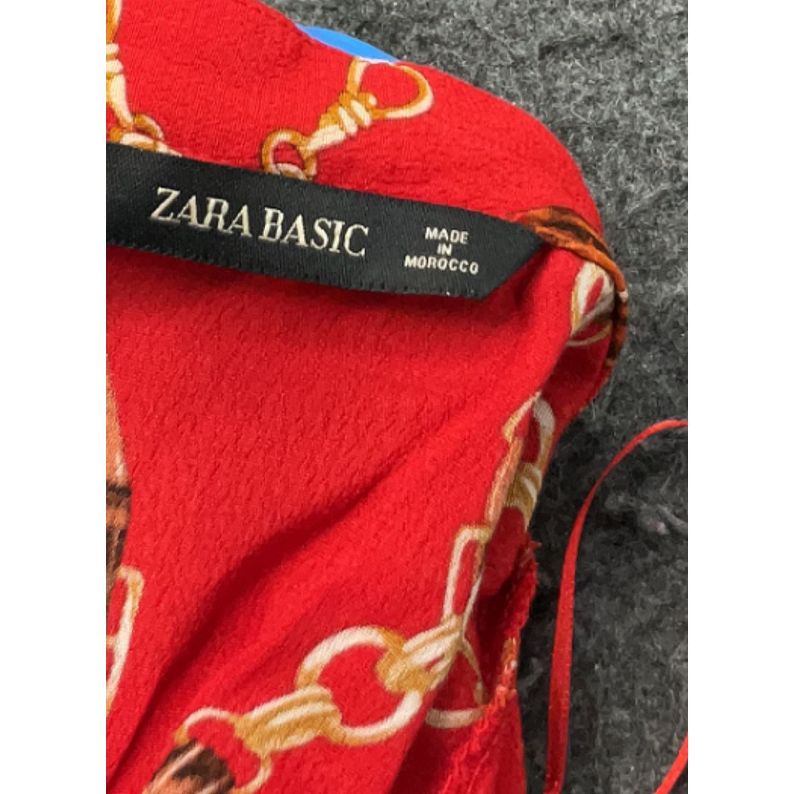 Zara ZARA BASICS EQUESTRIAN PRINT LONG SLEEVE TUNIC SHIRT DRESS L Size L / US 10 / IT 46 - 8 Thumbnail