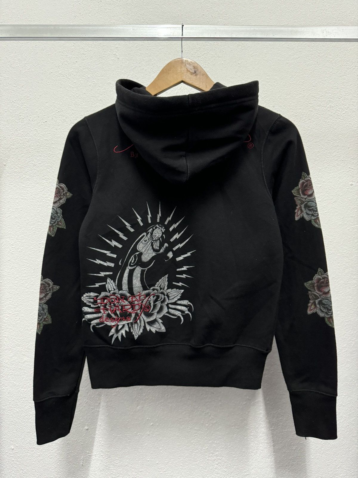 Christian Audigier × Ed Hardy × Vintage VINTAGE ED HARDY PANTHER 2000s ZIP UP HOODIE Size XXS / US 00 / IT 34 - 3 Thumbnail