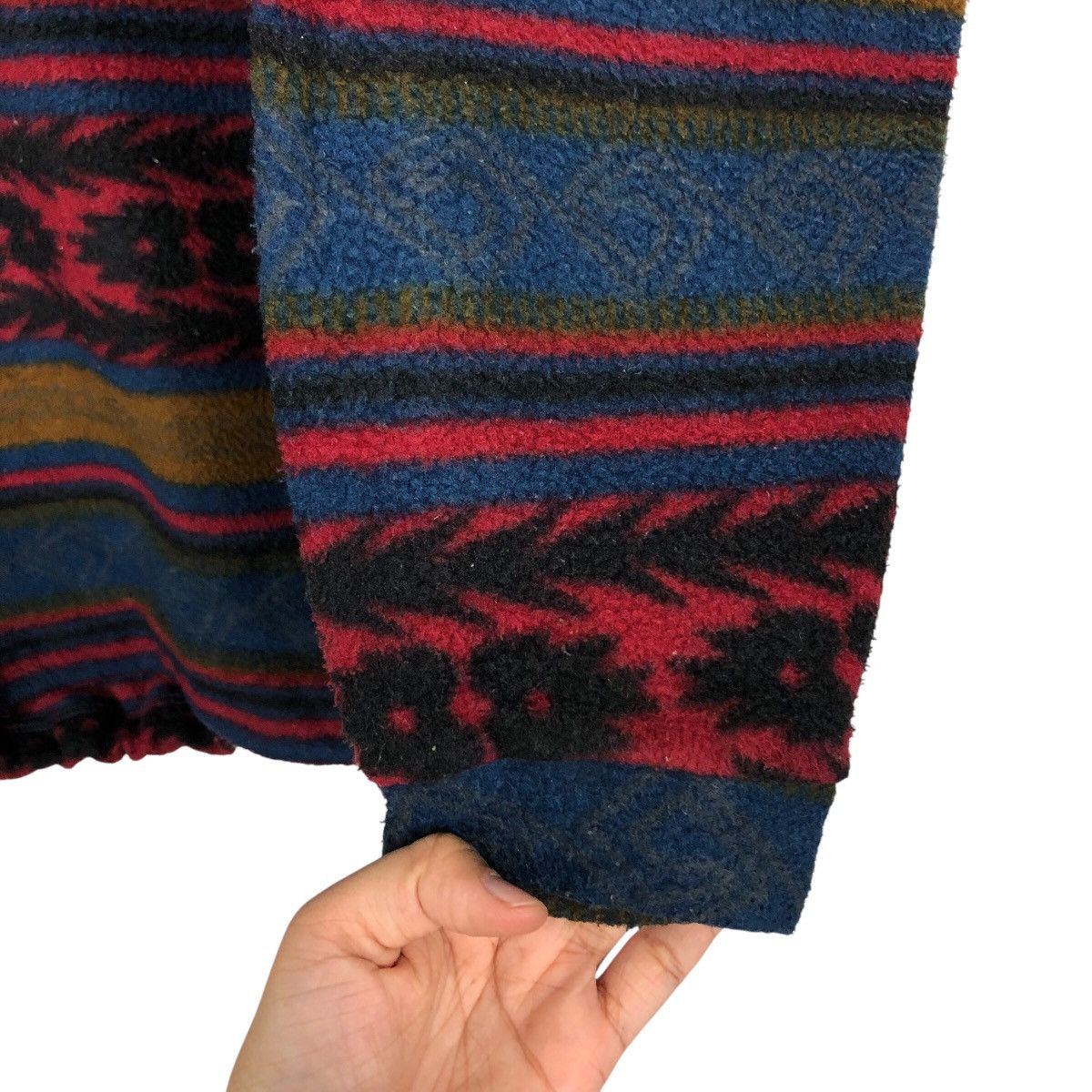 Japanese Brand 📌Vintage Fleece Jacket Jack Wolf Navajo Native Design Size US M / EU 48-50 / 2 - 14 Thumbnail