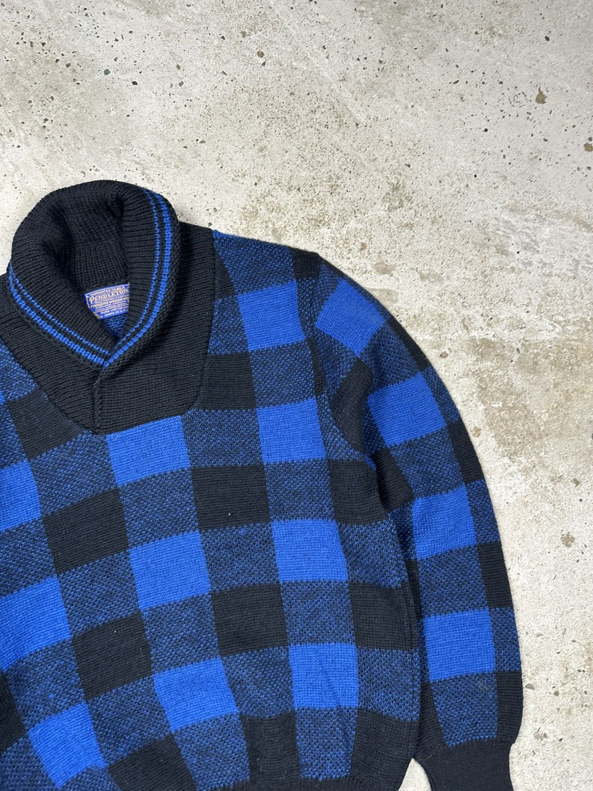 Pendleton × Vintage Vintage 60s Pendleton Pure Virgin Wool Sweater Check Size US S / EU 44-46 / 1 - 5 Thumbnail
