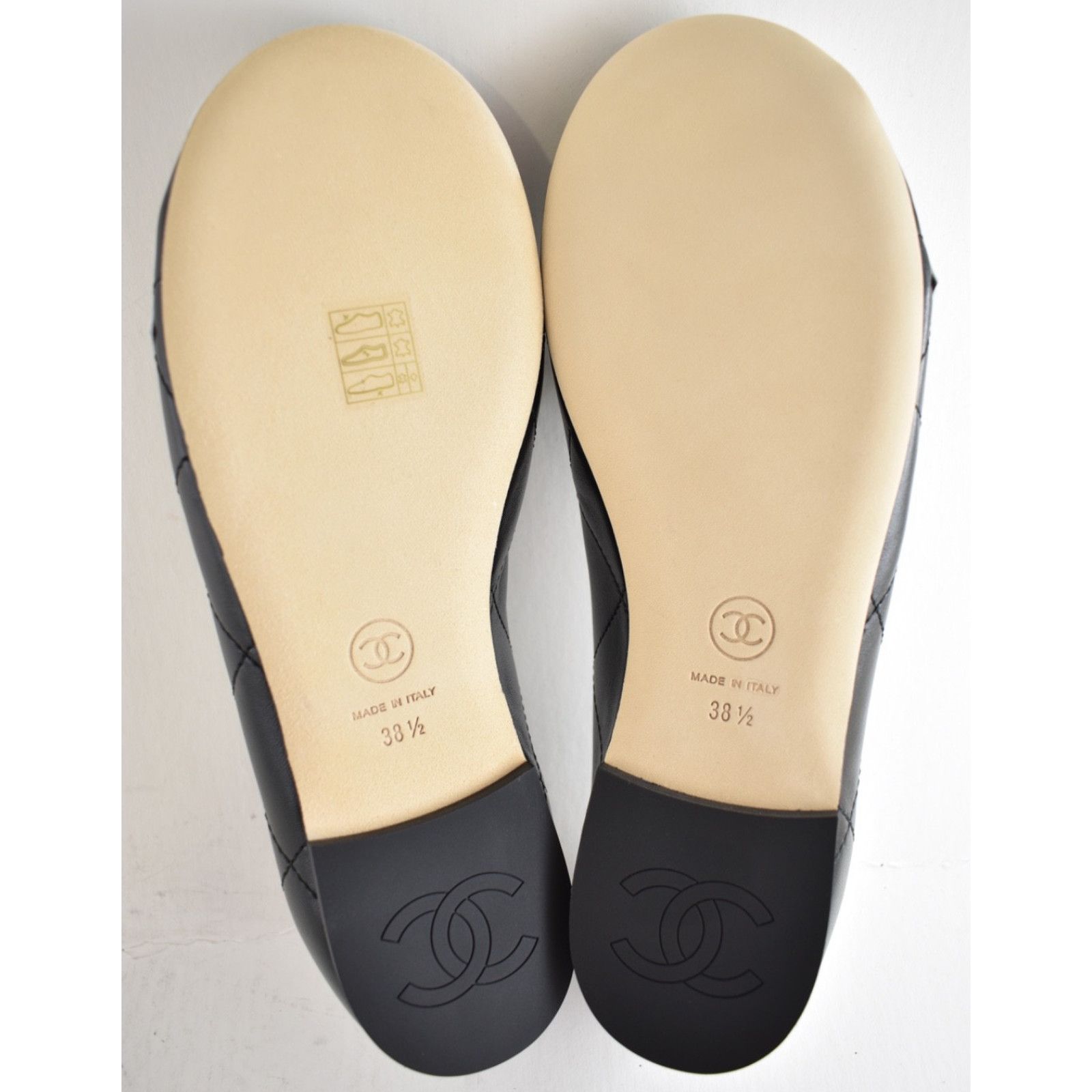 Chanel Chanel Coco Beach Black White XL Logo Ballet Flat 38.5 Size US 8.5 / IT 38.5 - 24 Thumbnail