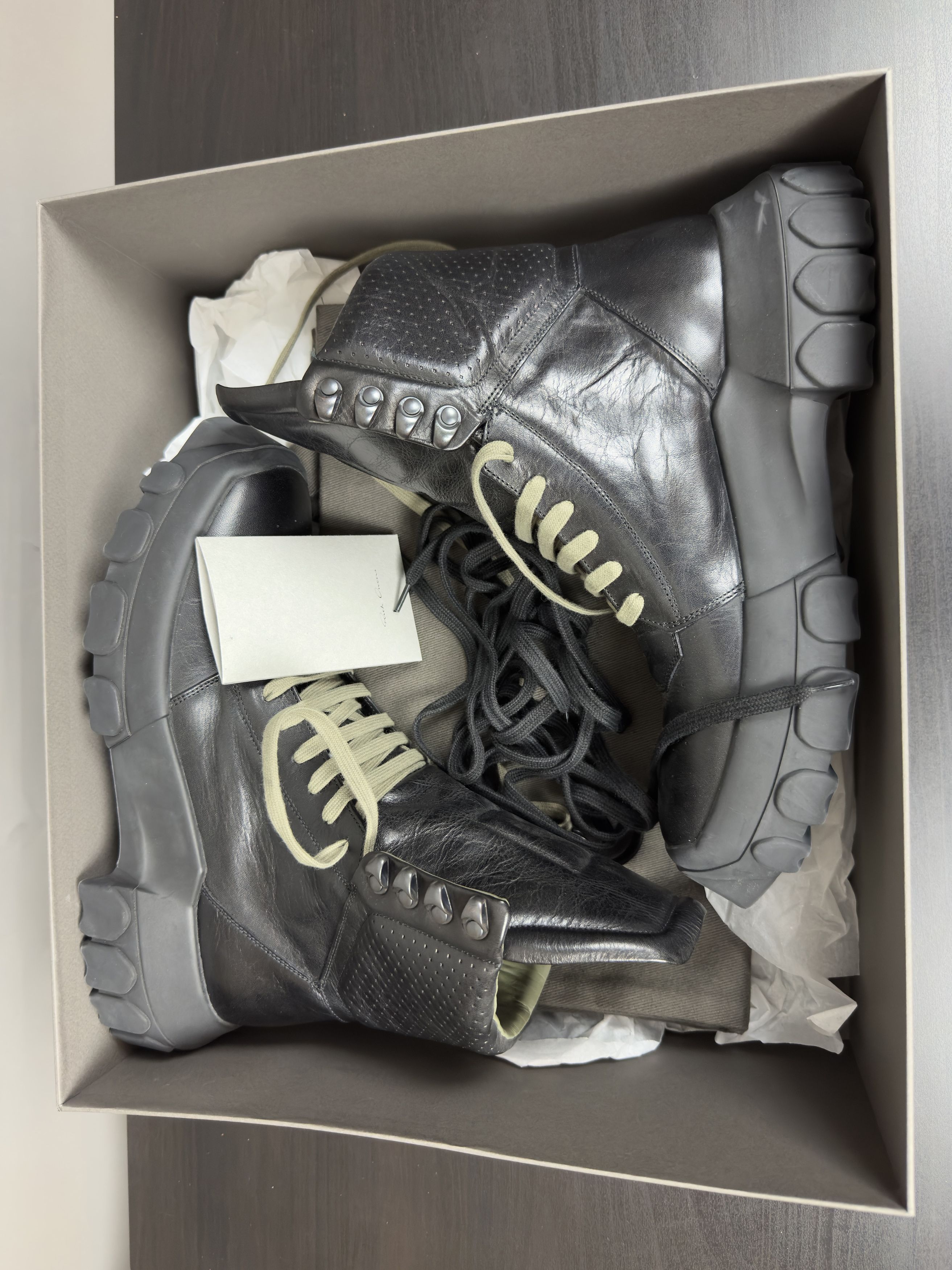 Rick Owens Black Pentagram Hiking Boots Dirt SS18 | Grailed